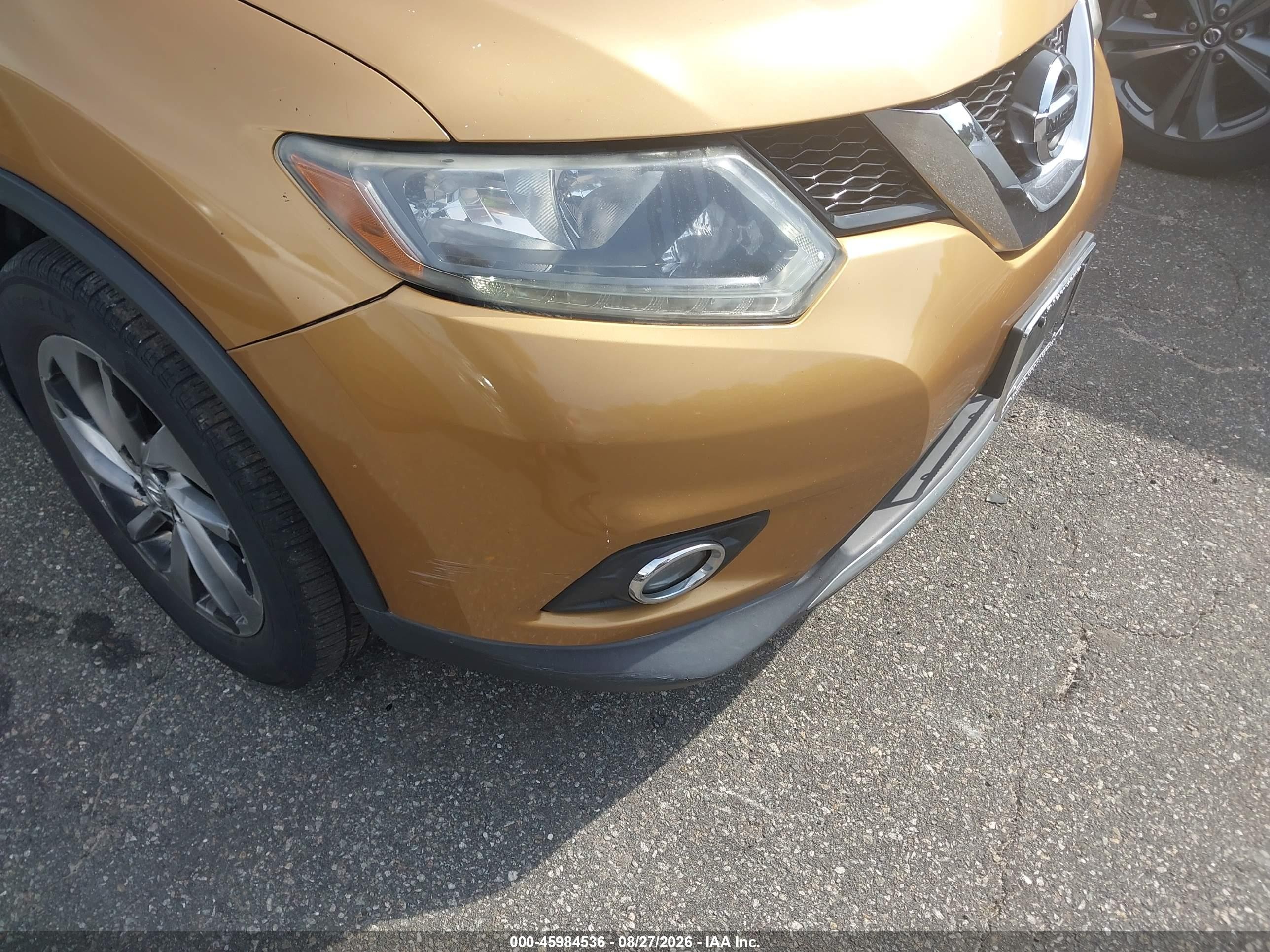 2014 Nissan Rogue Sl Gold vin: 5N1AT2MV6EC778155