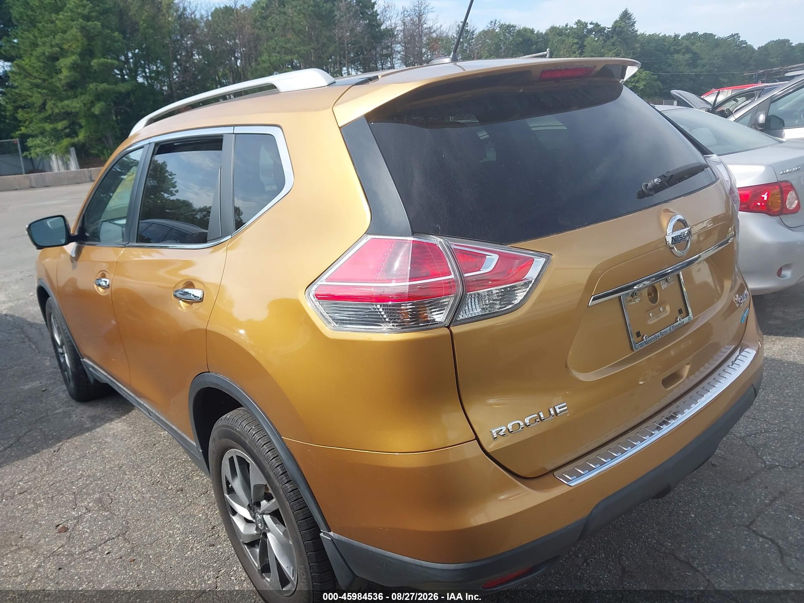 2014 Nissan Rogue Sl Gold vin: 5N1AT2MV6EC778155