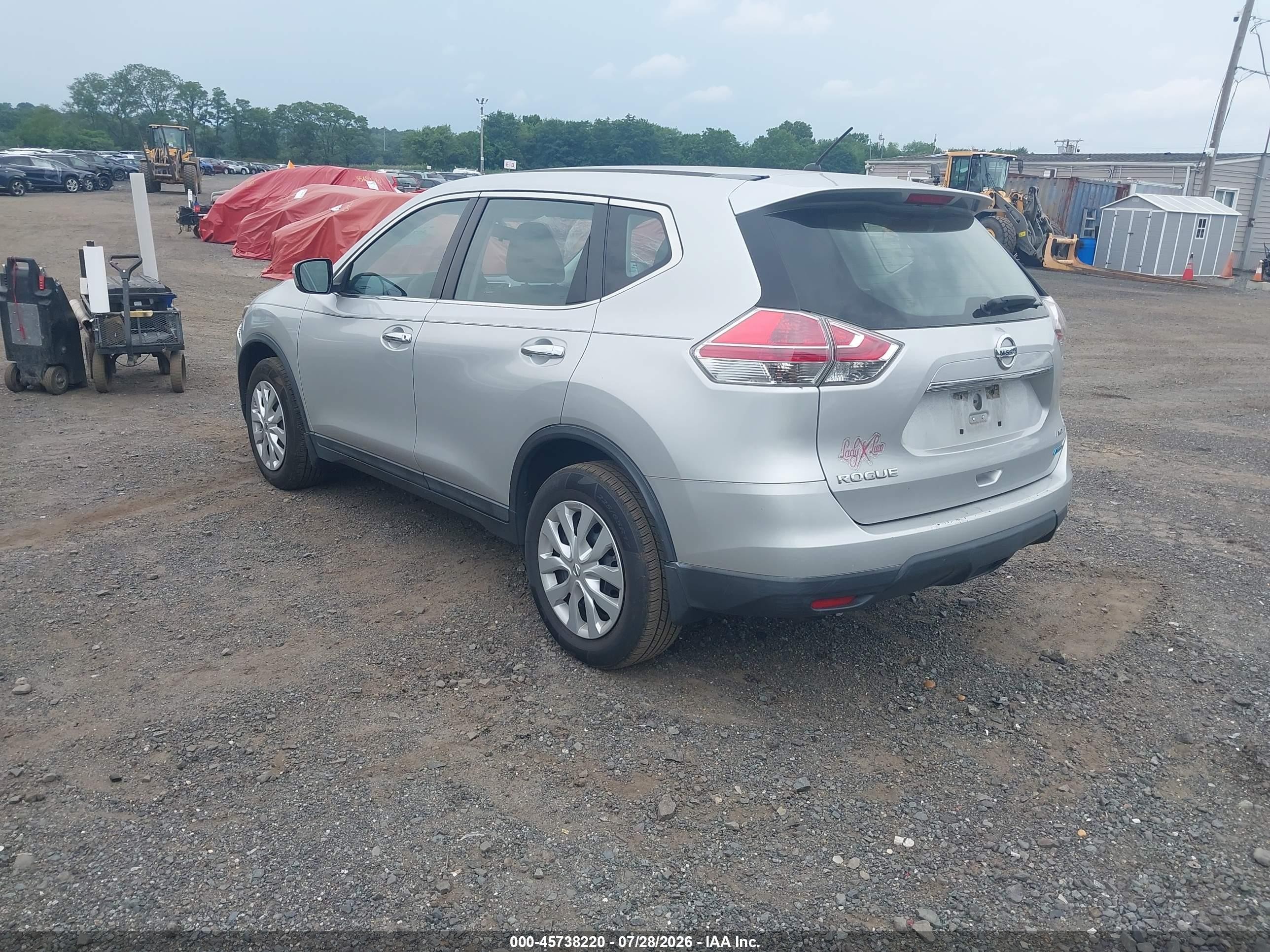 2014 Nissan Rogue S Silver vin: 5N1AT2MV6EC780004