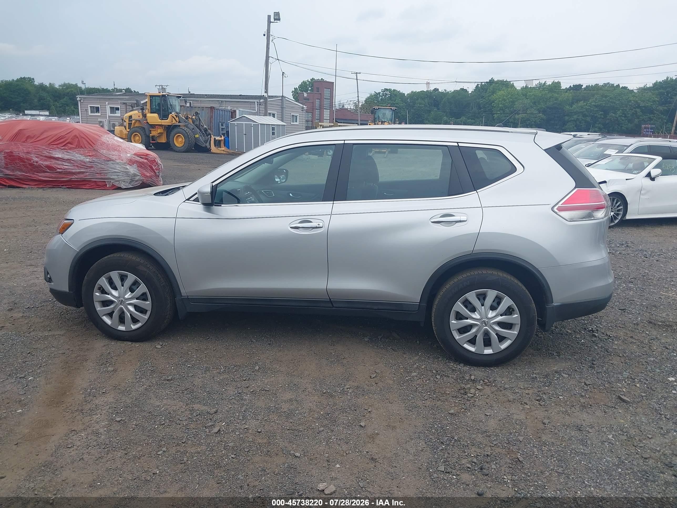 2014 Nissan Rogue S Silver vin: 5N1AT2MV6EC780004