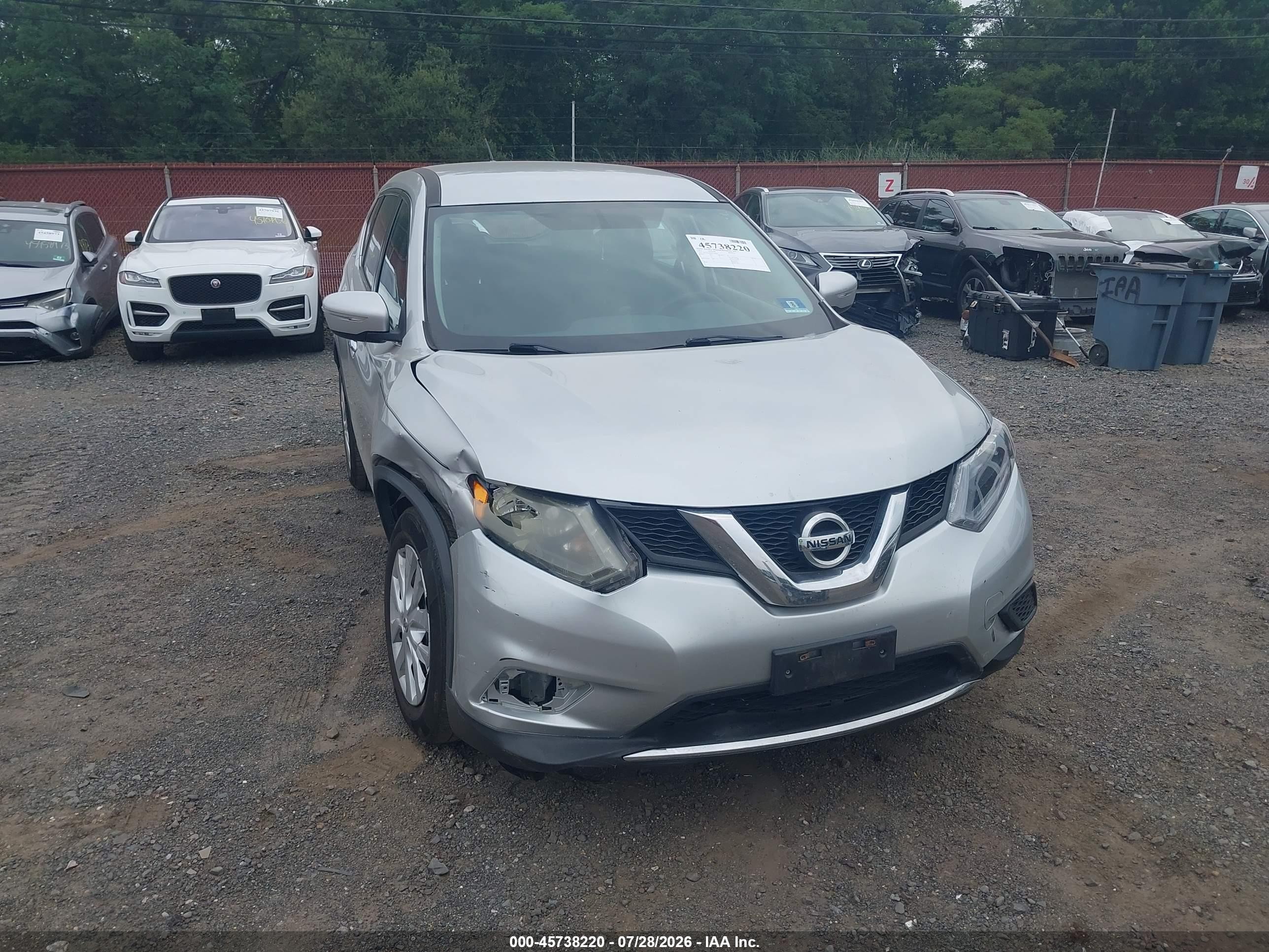 2014 Nissan Rogue S Silver vin: 5N1AT2MV6EC780004