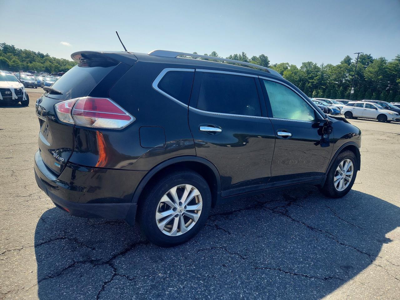 2014 Nissan Rogue Sl Awd Black vin: 5N1AT2MV6EC786367