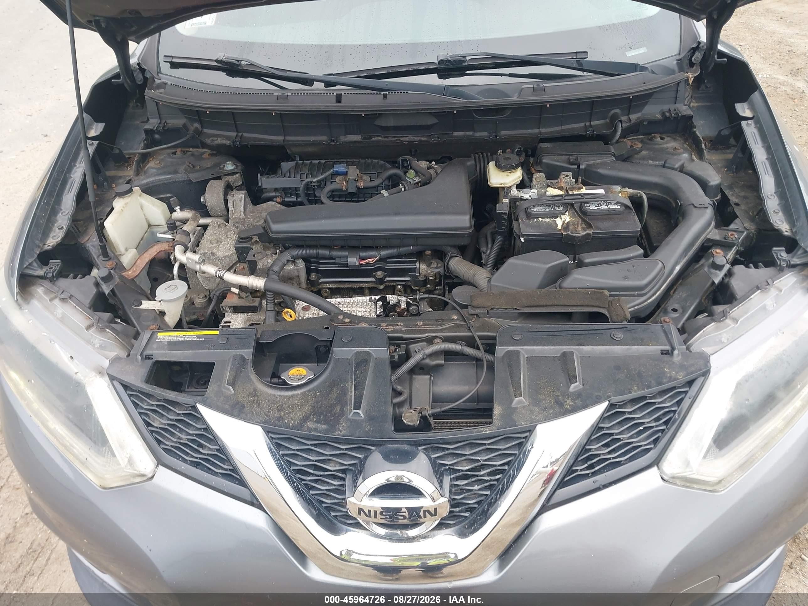 2014 Nissan Rogue Sv Серый vin: 5N1AT2MV6EC792007