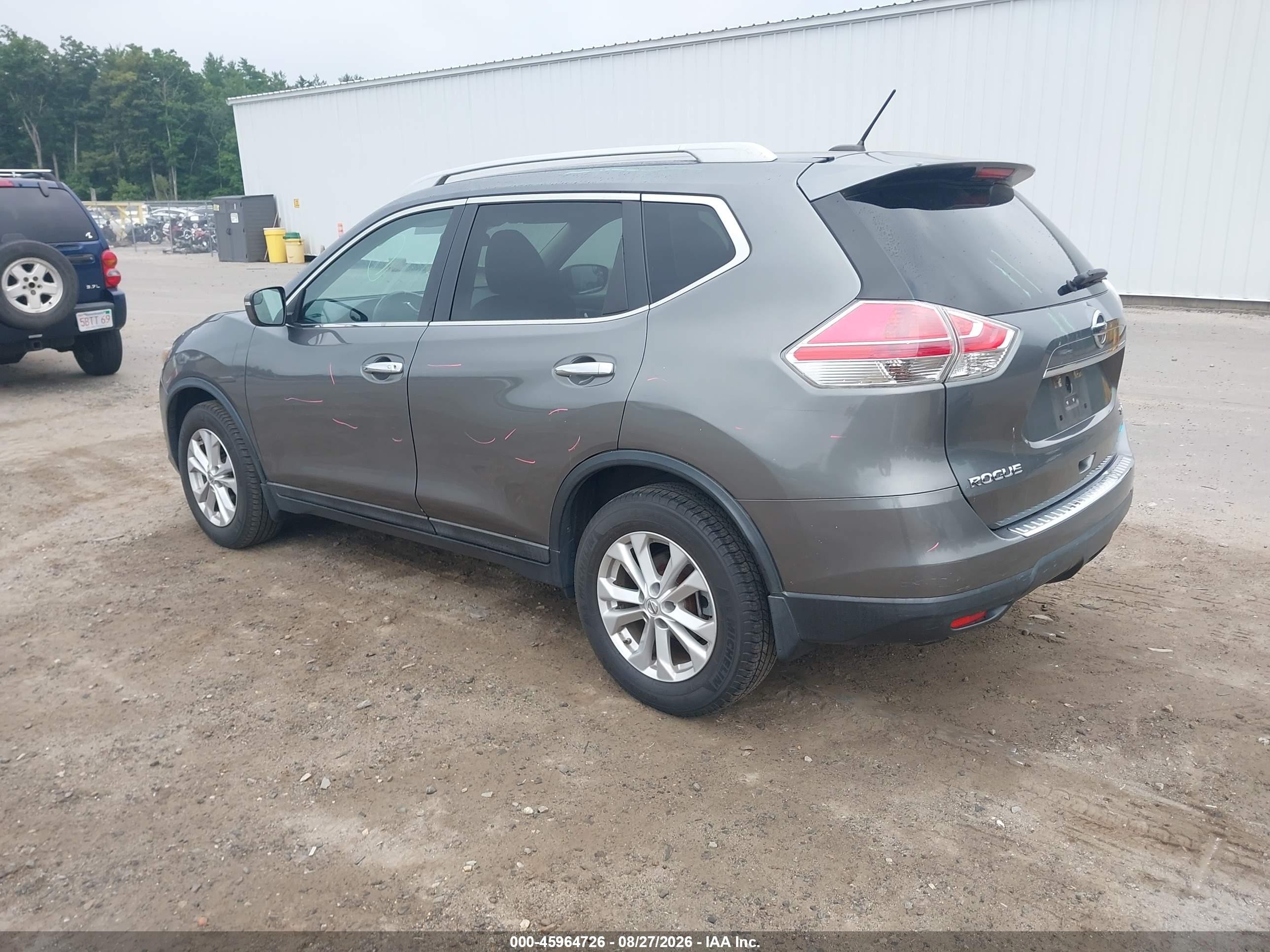 2014 Nissan Rogue Sv Серый vin: 5N1AT2MV6EC792007