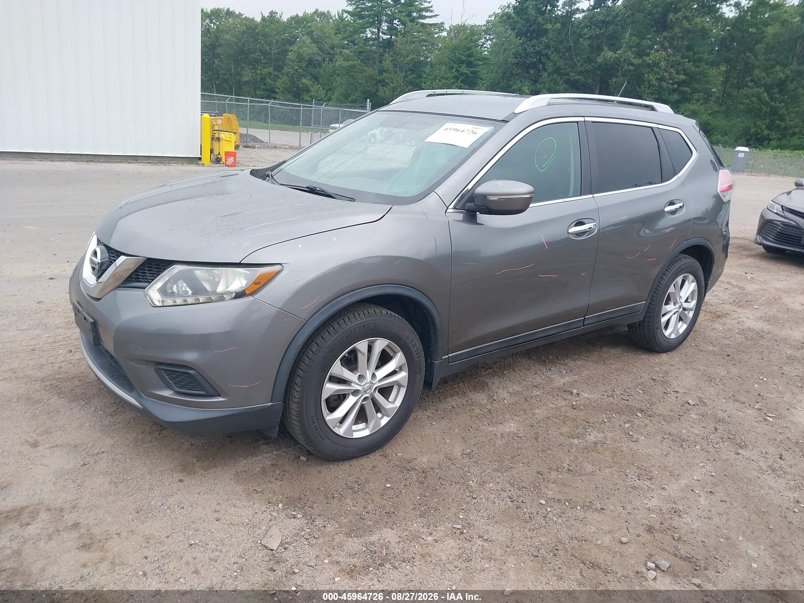 2014 Nissan Rogue Sv Серый vin: 5N1AT2MV6EC792007