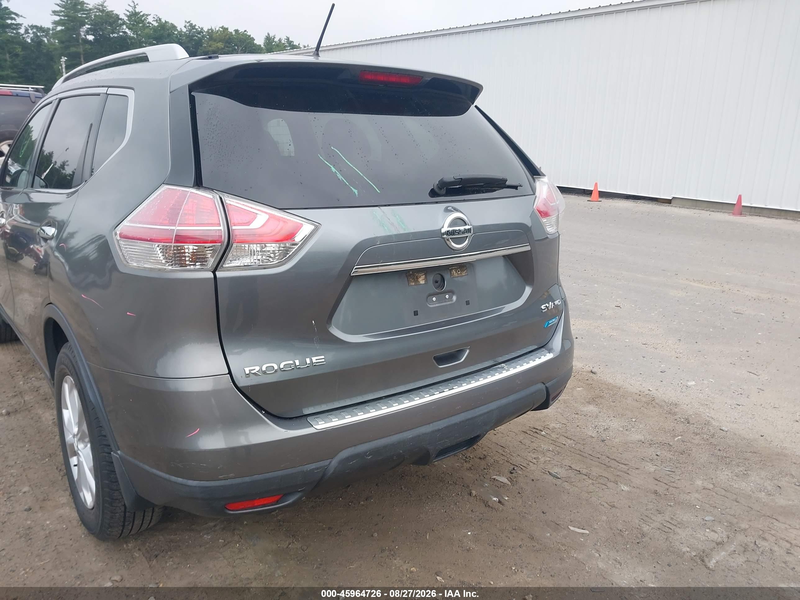 2014 Nissan Rogue Sv Серый vin: 5N1AT2MV6EC792007