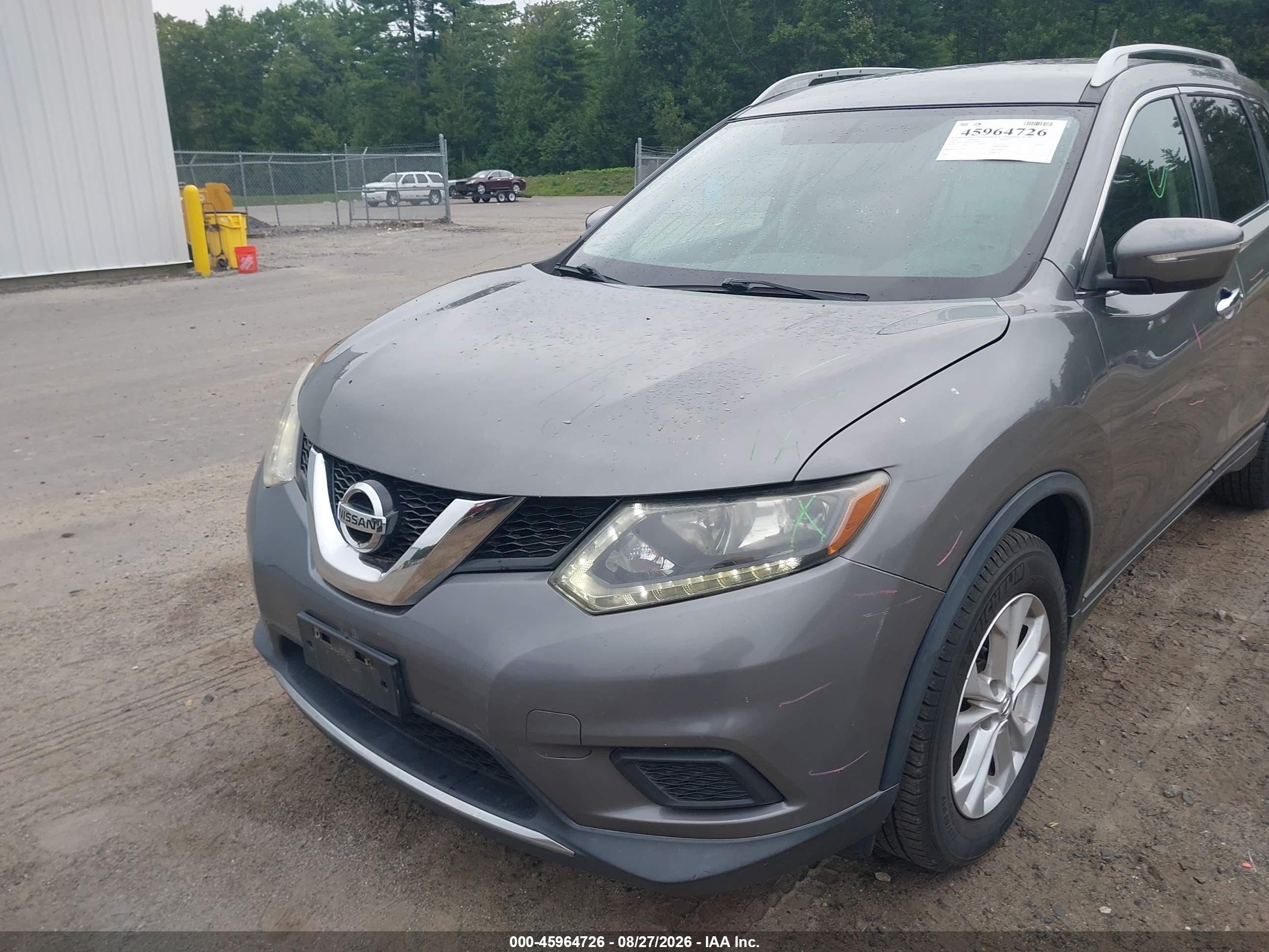 2014 Nissan Rogue Sv Серый vin: 5N1AT2MV6EC792007