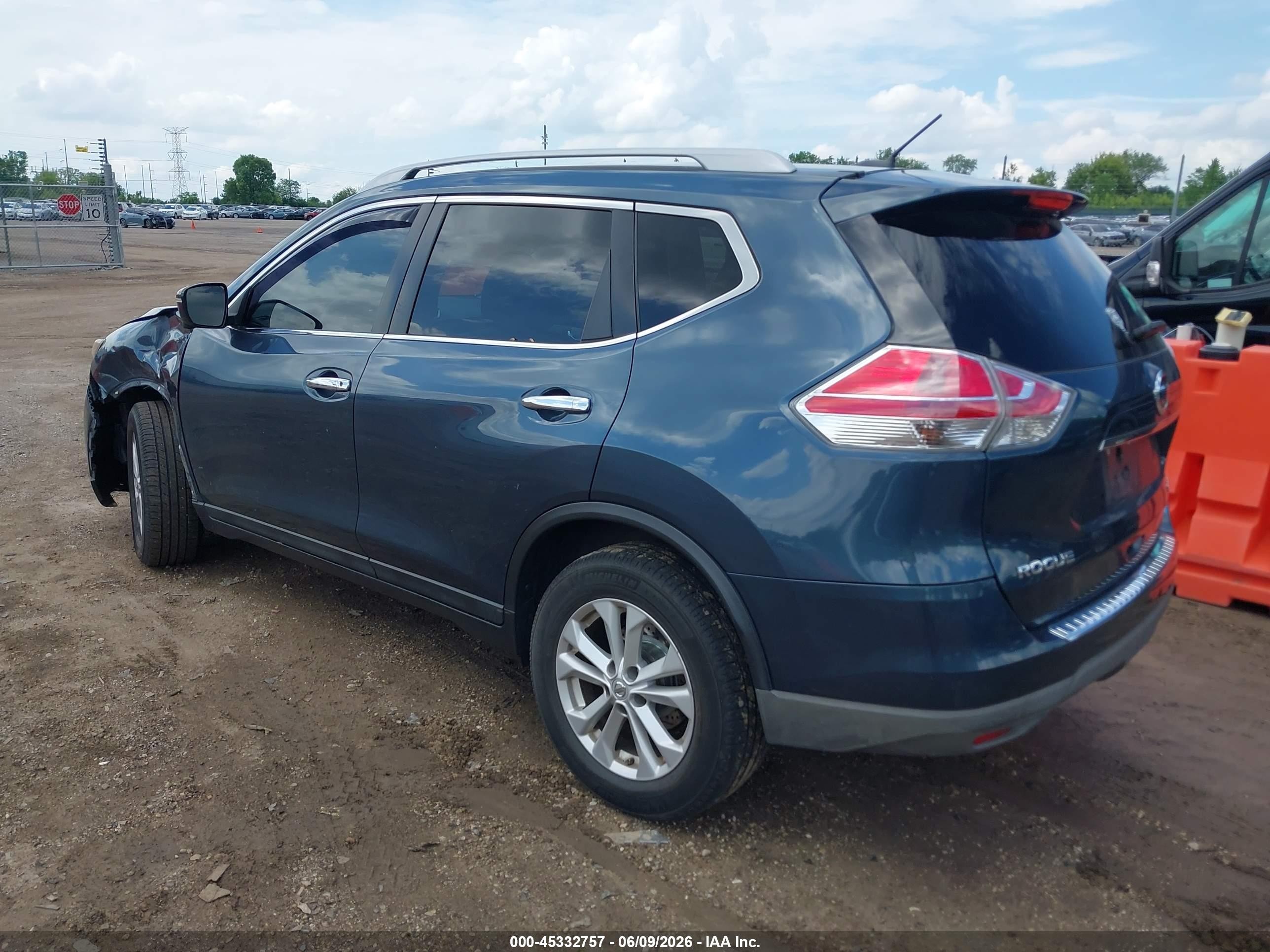 2014 Nissan Rogue S/sl/sv Turquoise vin: 5N1AT2MV6EC801580