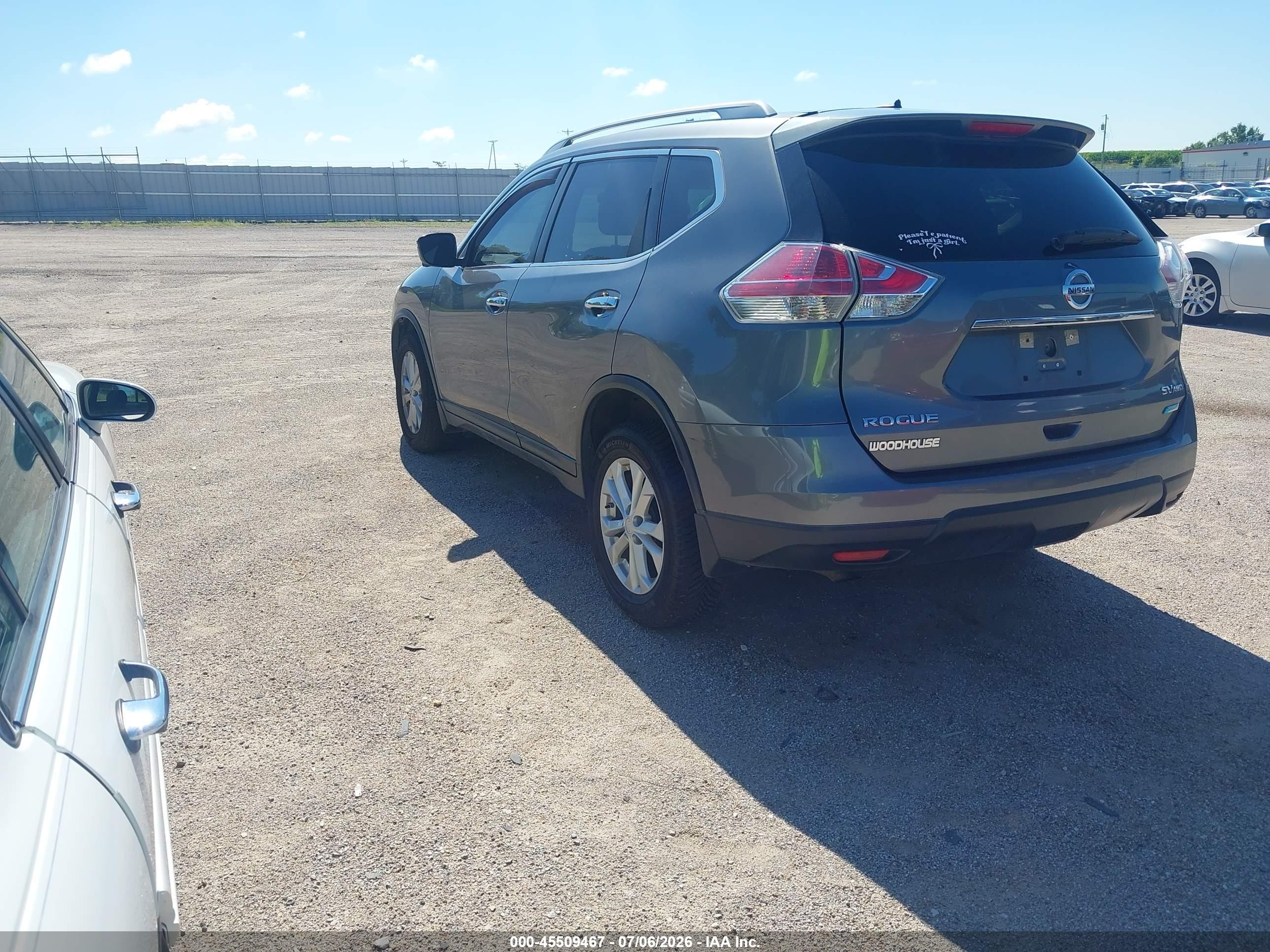 2014 Nissan Rogue Sv Gray vin: 5N1AT2MV6EC806083