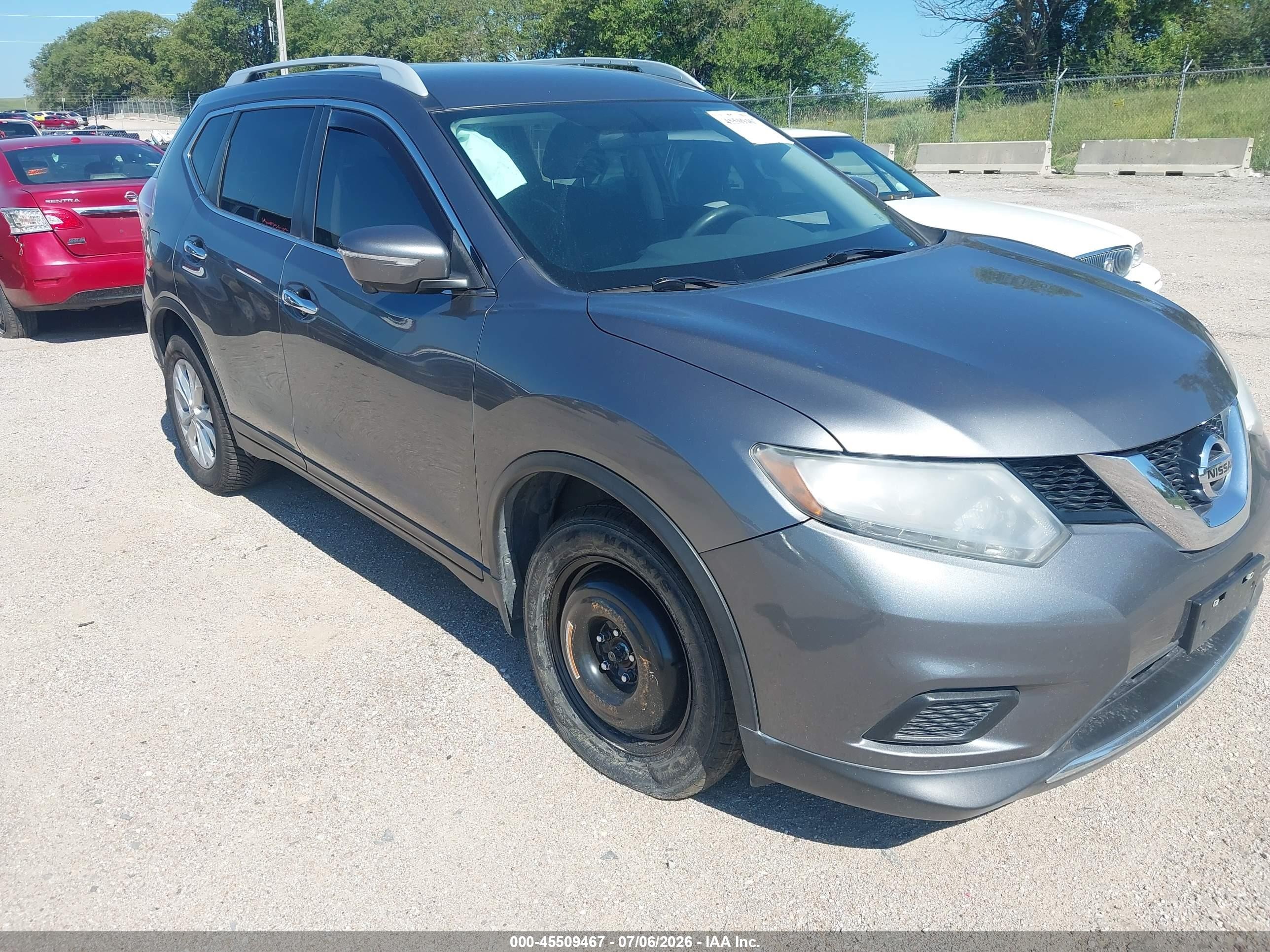 2014 Nissan Rogue Sv Gray vin: 5N1AT2MV6EC806083