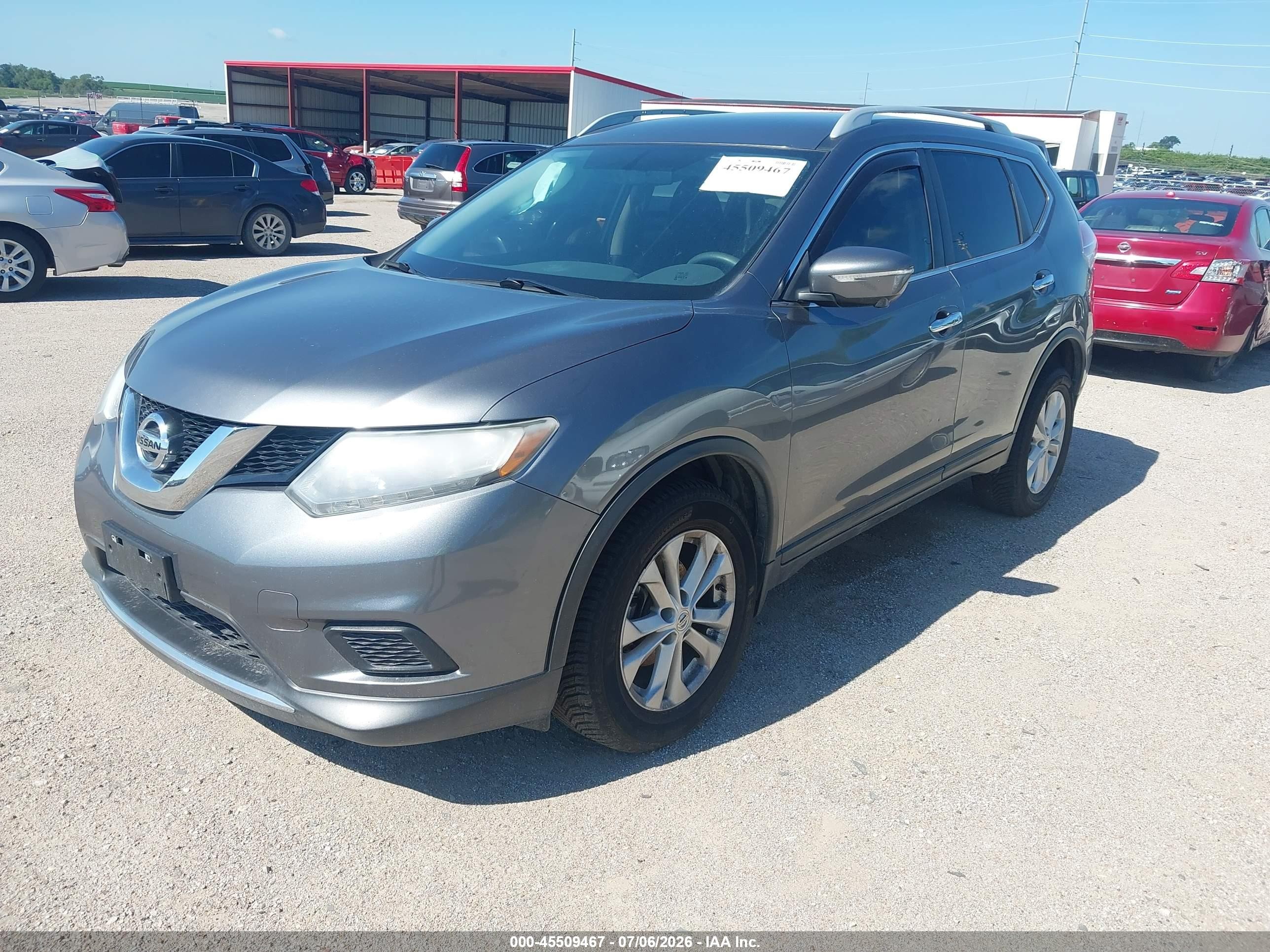 2014 Nissan Rogue Sv Gray vin: 5N1AT2MV6EC806083