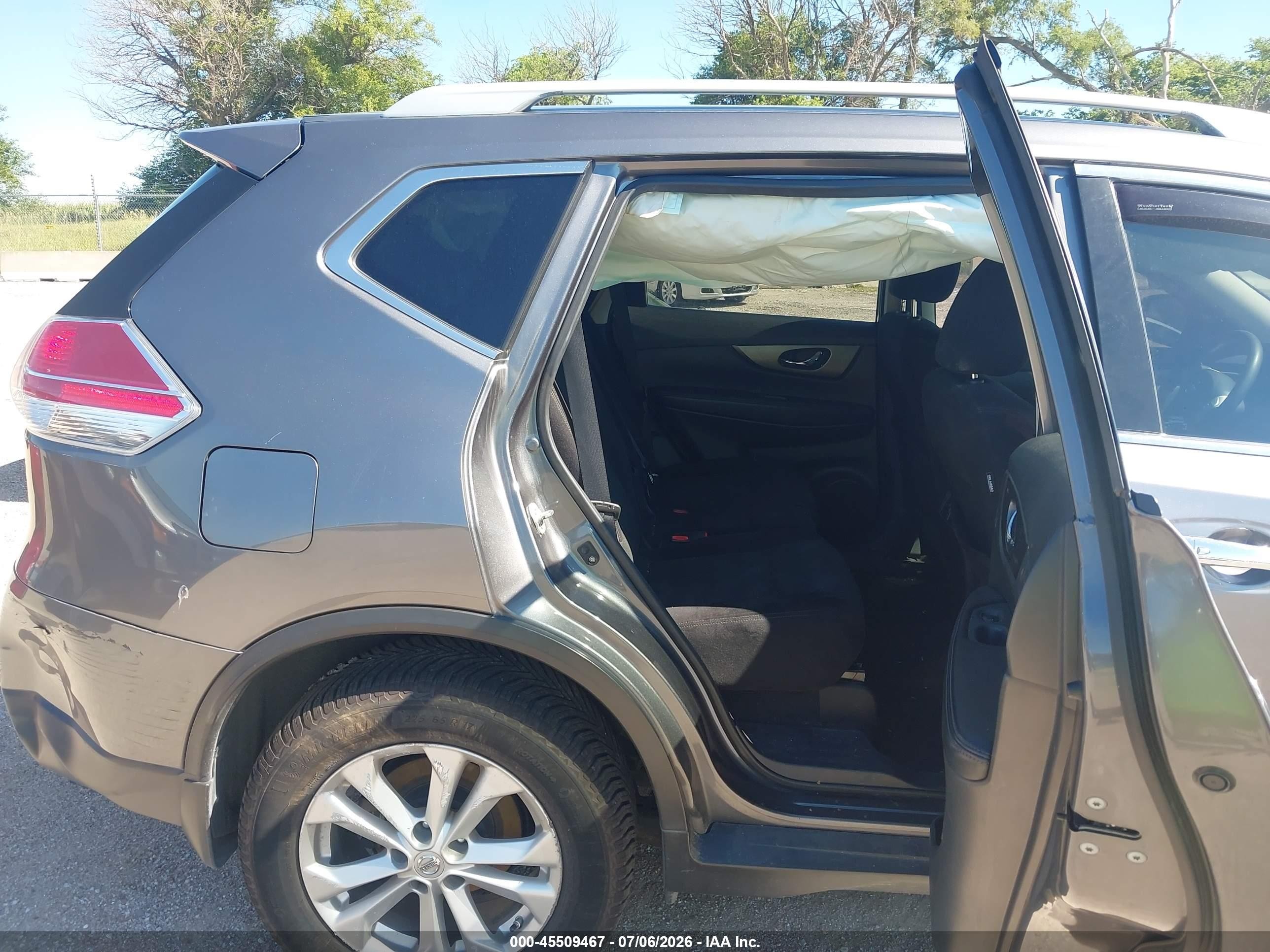 2014 Nissan Rogue Sv Gray vin: 5N1AT2MV6EC806083