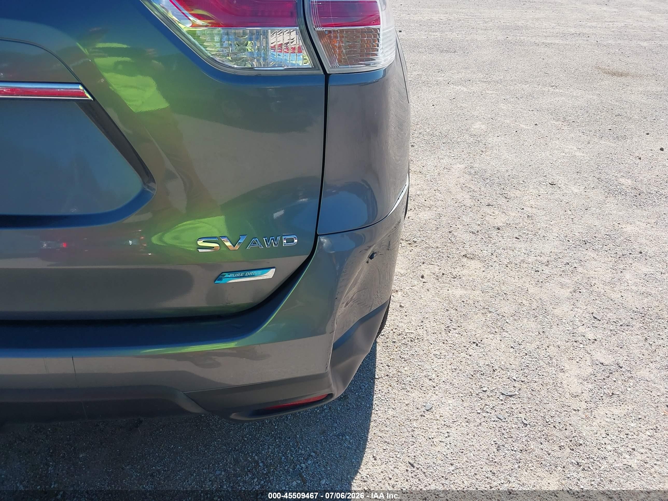 2014 Nissan Rogue Sv Gray vin: 5N1AT2MV6EC806083