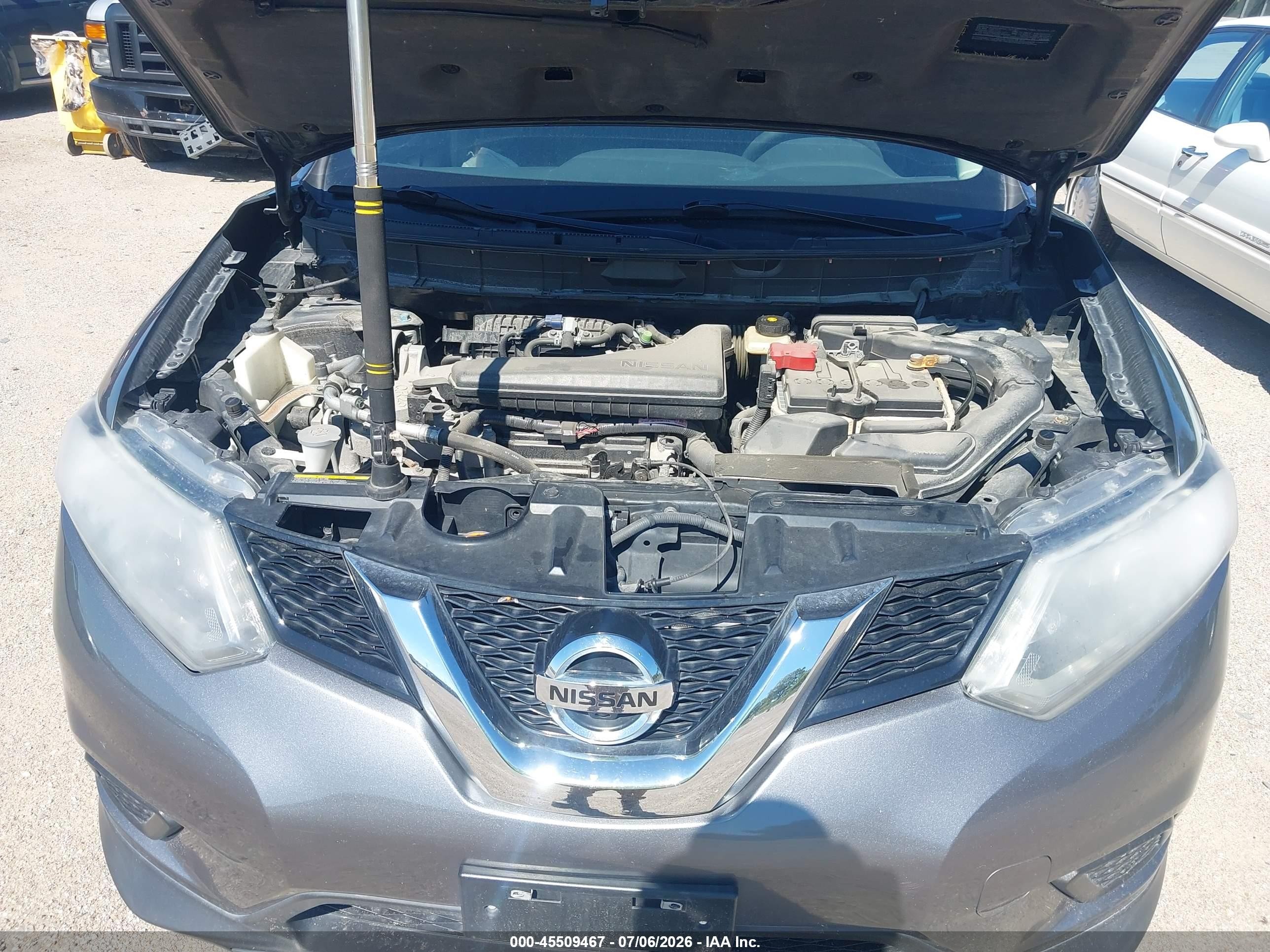 2014 Nissan Rogue Sv Gray vin: 5N1AT2MV6EC806083