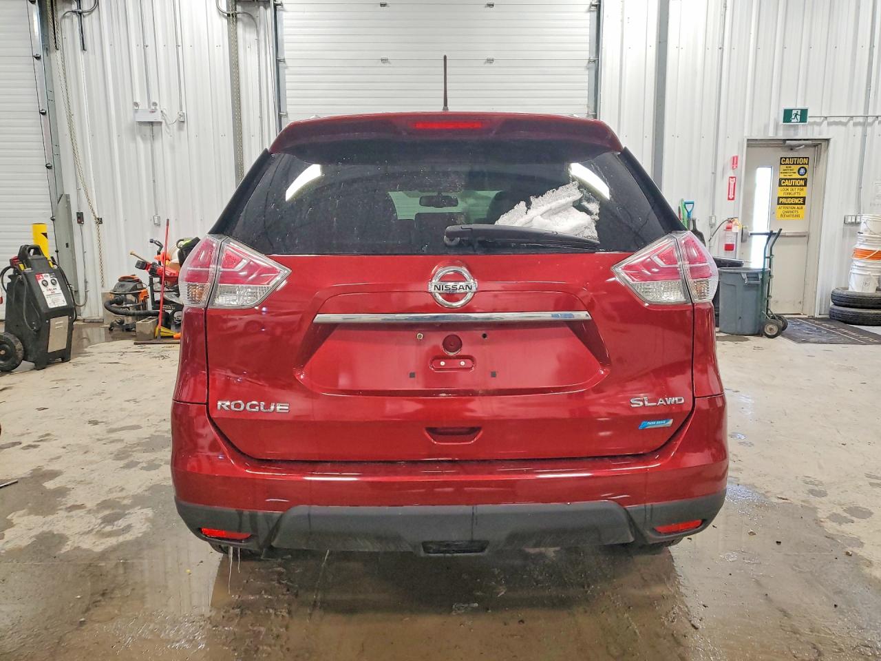 2014 Nissan Rogue S Red vin: 5N1AT2MV6EC806889