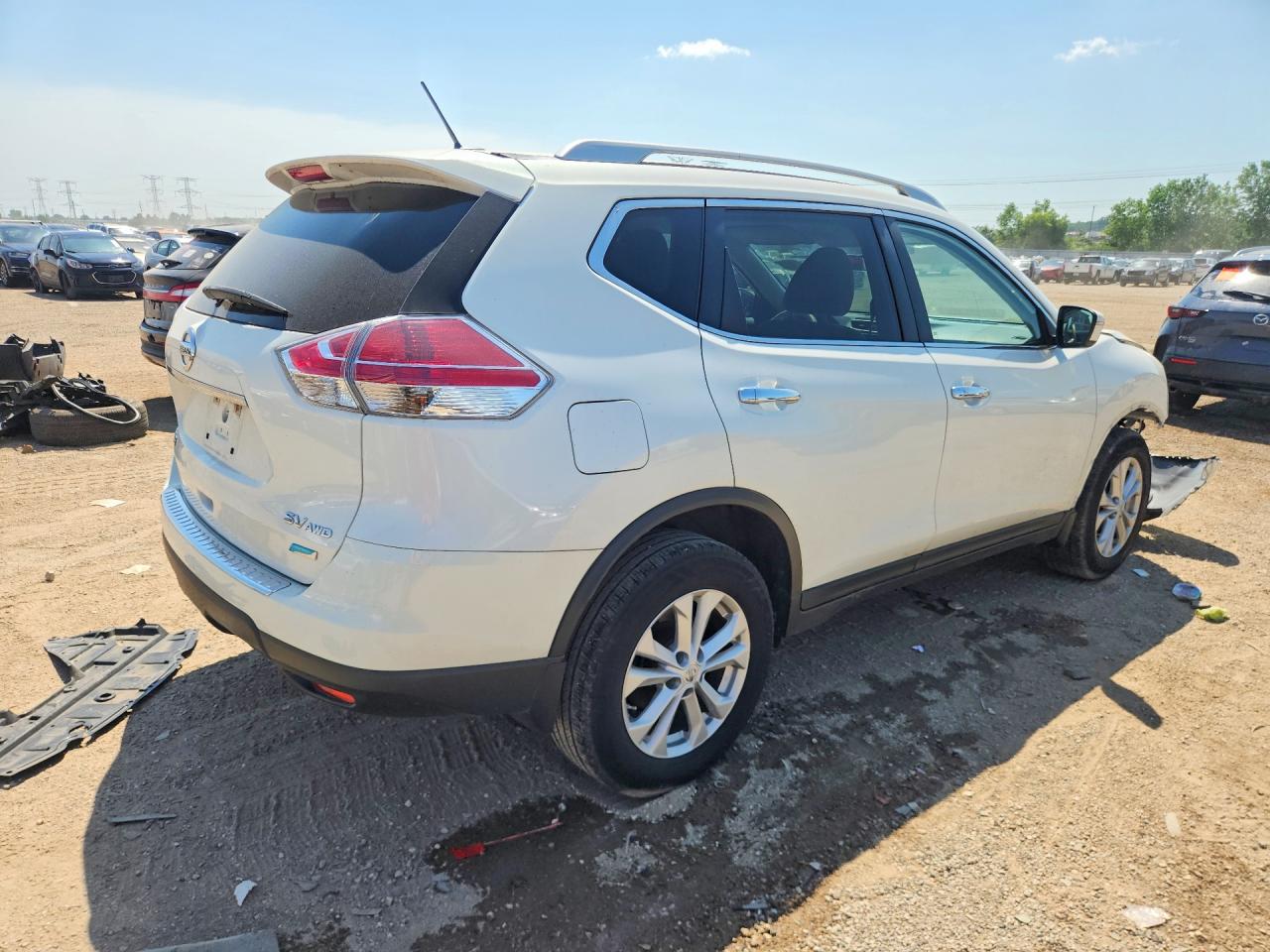 2014 Nissan Rogue Sv White vin: 5N1AT2MV6EC810585