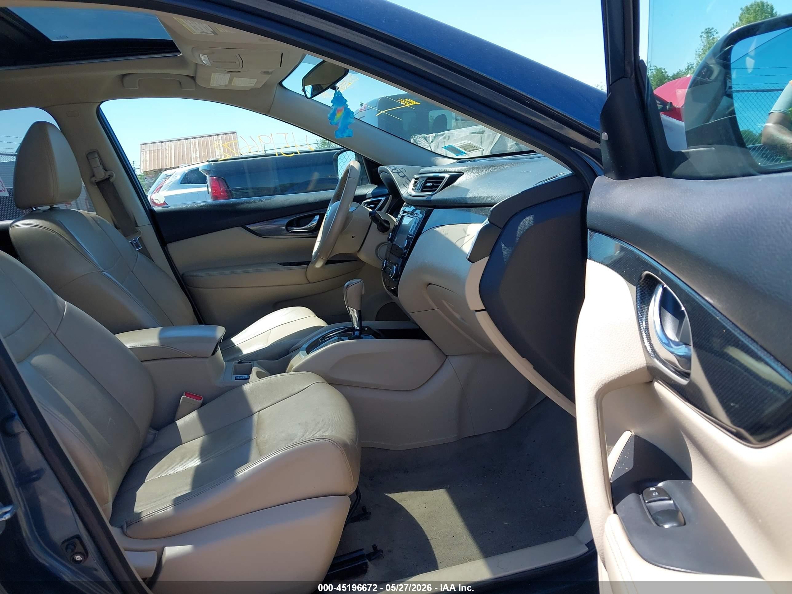 2014 Nissan Rogue Sl Blue vin: 5N1AT2MV6EC815799