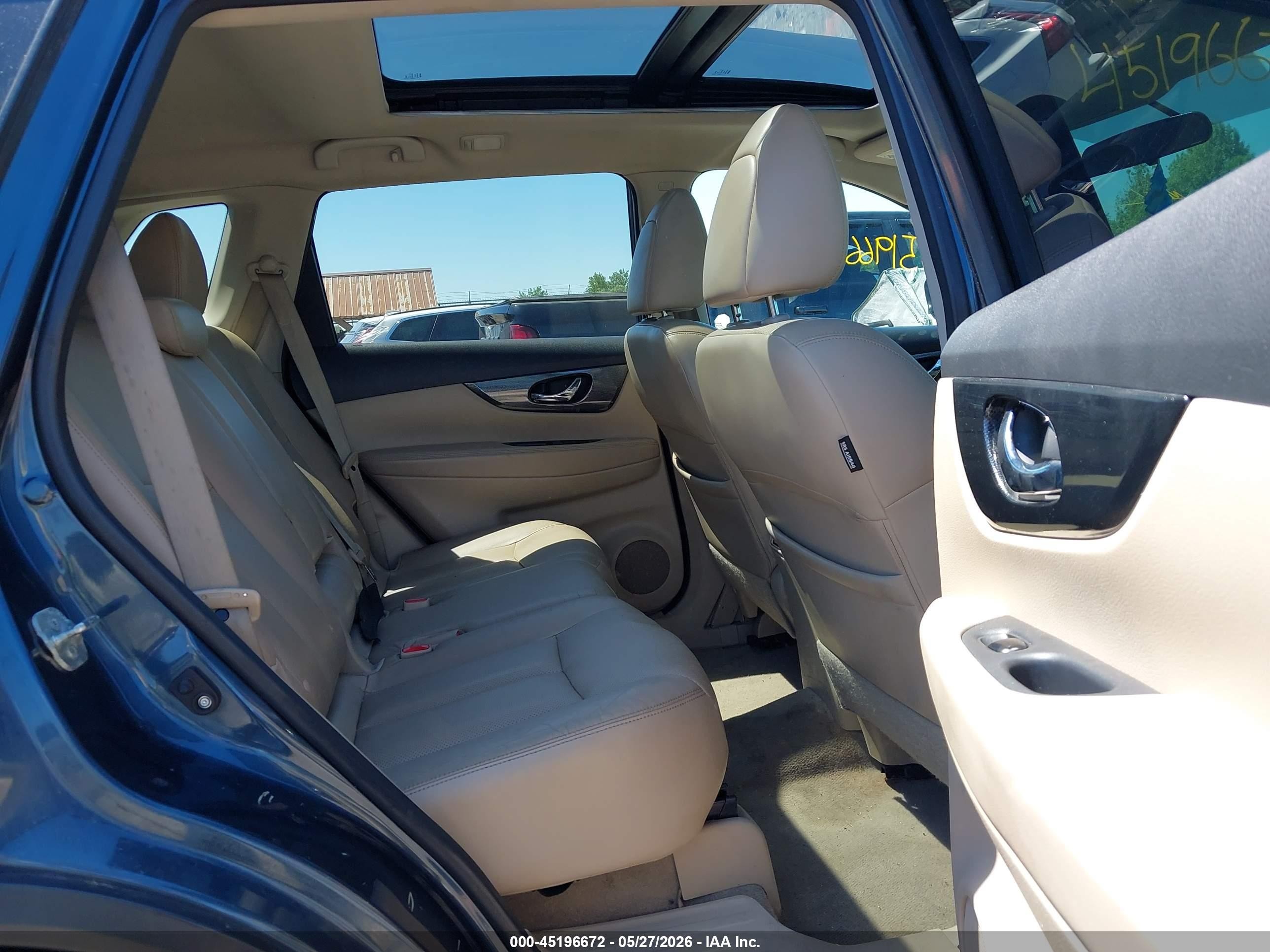 2014 Nissan Rogue Sl Blue vin: 5N1AT2MV6EC815799