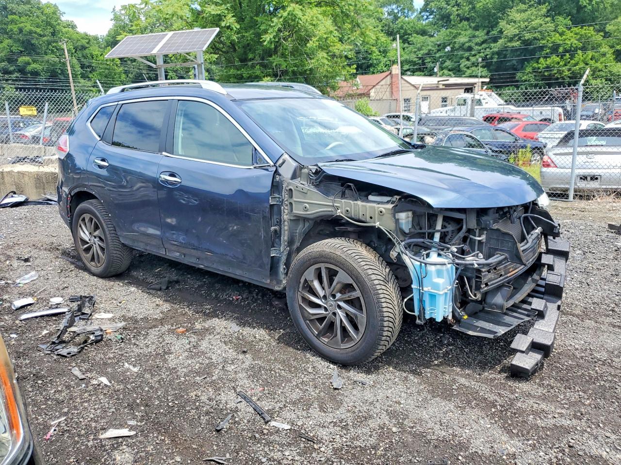 2014 Nissan Rogue Sl Blue vin: 5N1AT2MV6EC840895