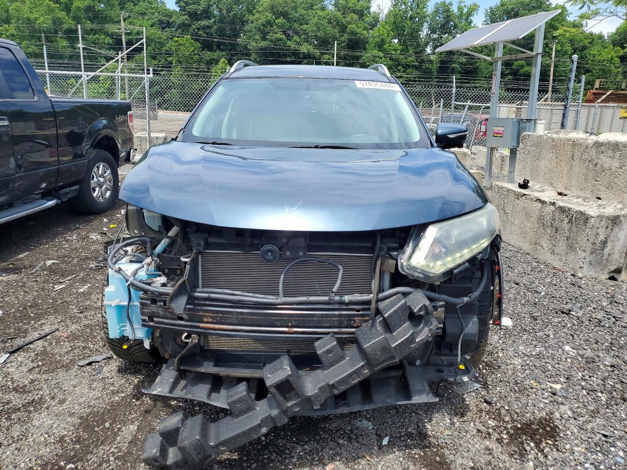 2014 Nissan Rogue Sl Blue vin: 5N1AT2MV6EC840895