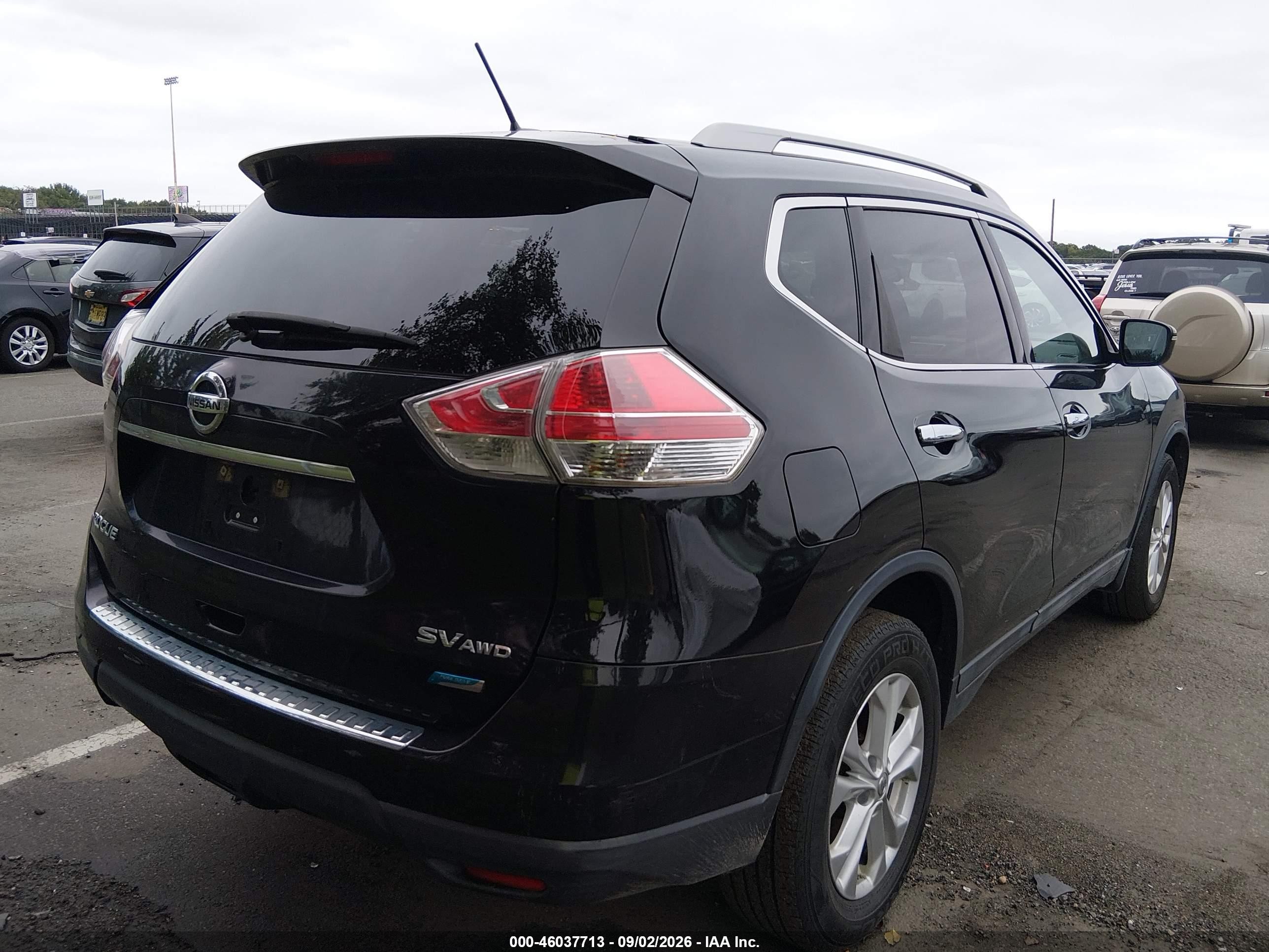 2014 Nissan Rogue Sv Black vin: 5N1AT2MV6EC873041