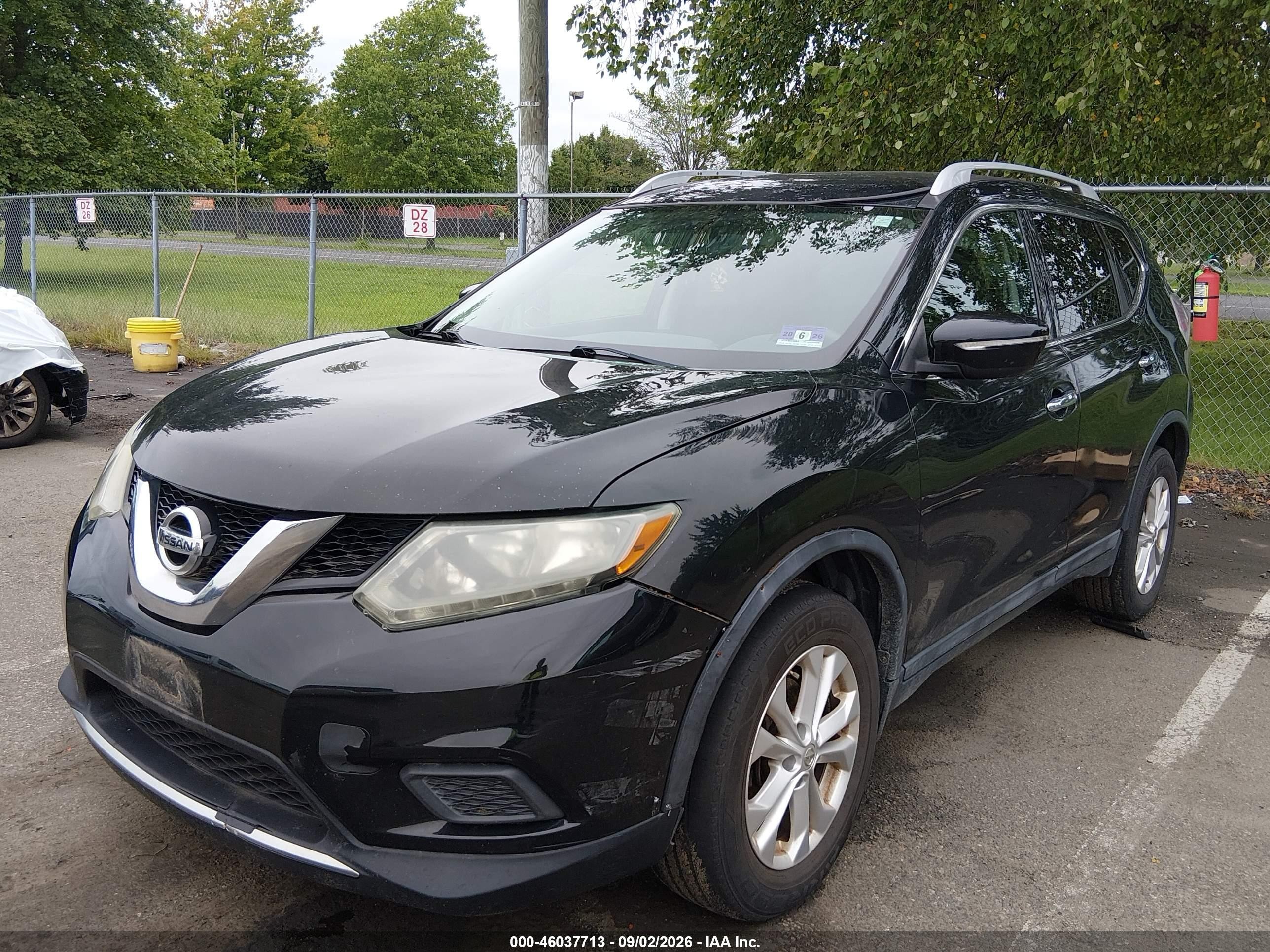 2014 Nissan Rogue Sv Black vin: 5N1AT2MV6EC873041