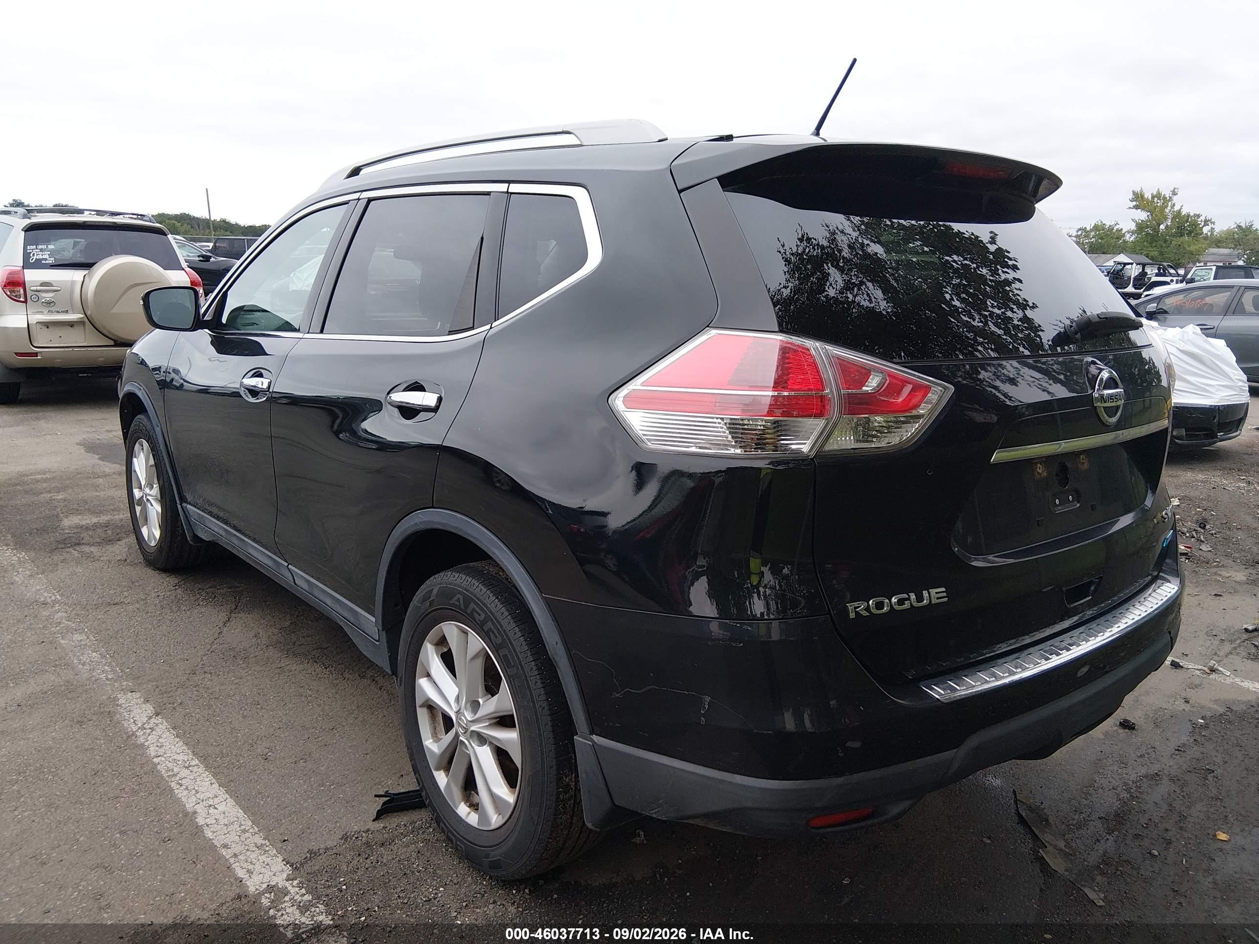 2014 Nissan Rogue Sv Black vin: 5N1AT2MV6EC873041
