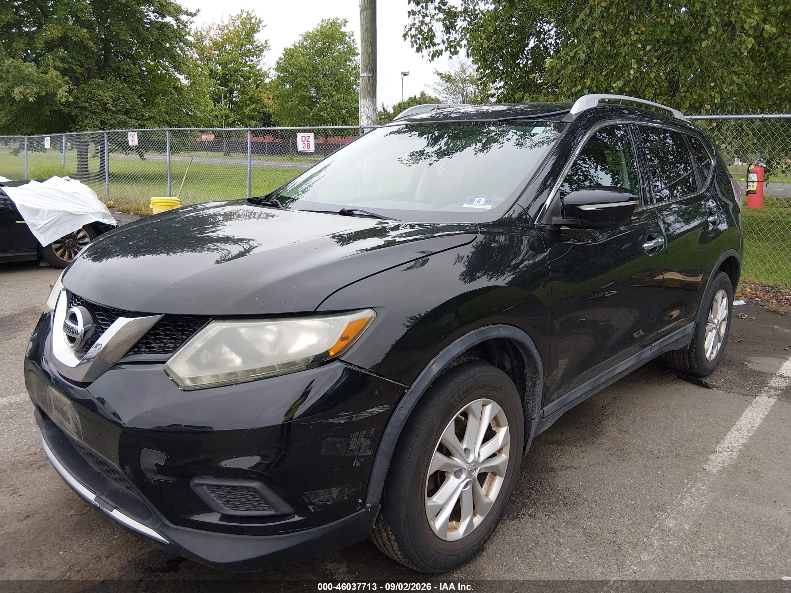 2014 Nissan Rogue Sv Black vin: 5N1AT2MV6EC873041