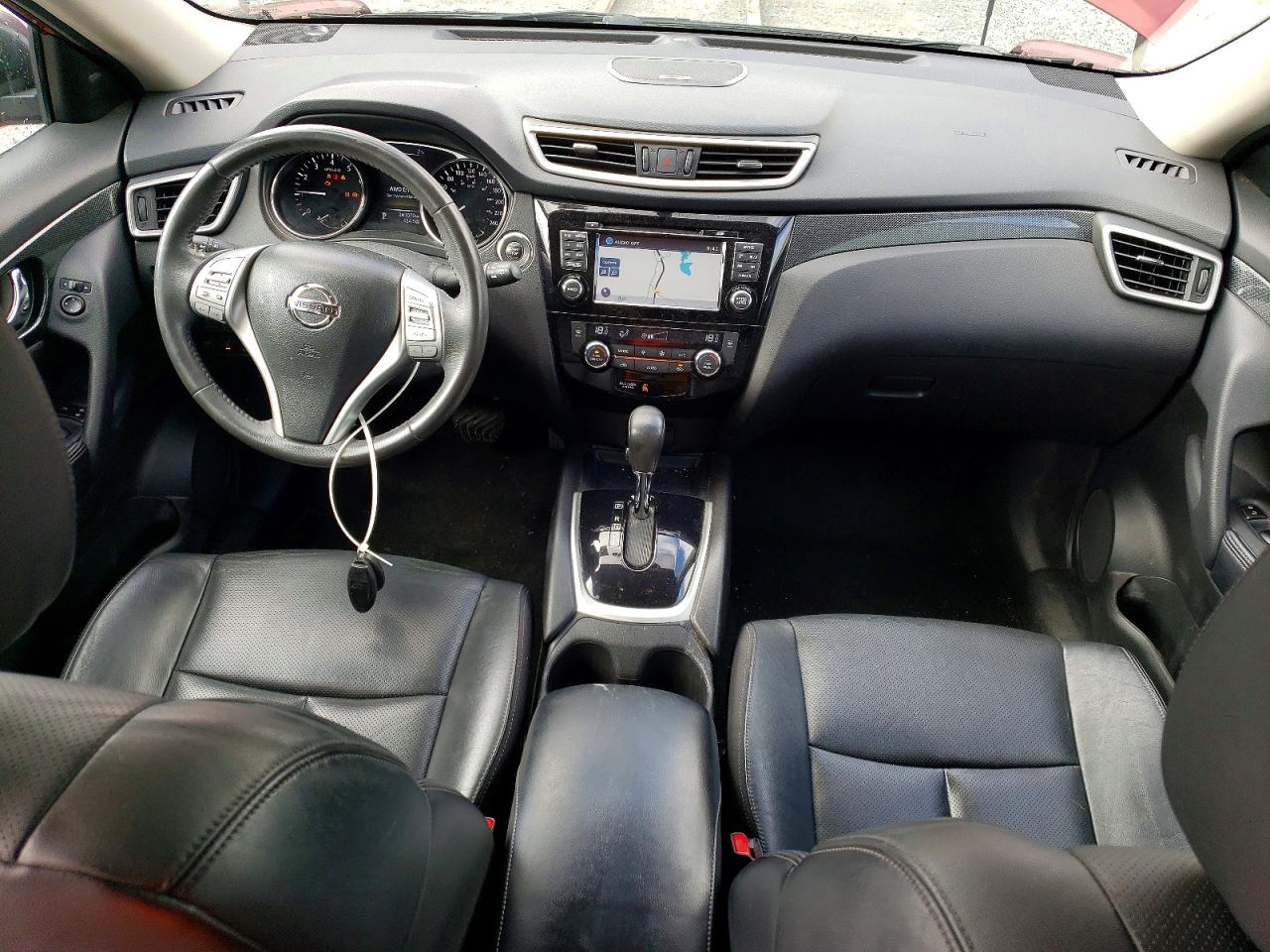2015 Nissan Rogue S Red vin: 5N1AT2MV6FC759607