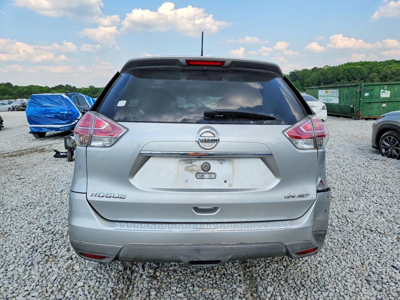 2015 Nissan Rogue Sv Silver vin: 5N1AT2MV6FC767335