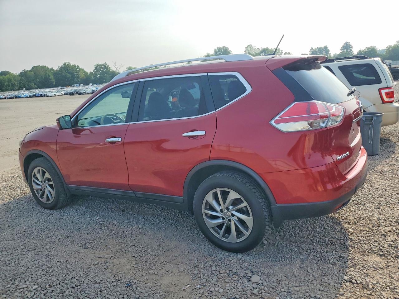 2015 Nissan Rogue Sl Red vin: 5N1AT2MV6FC770008