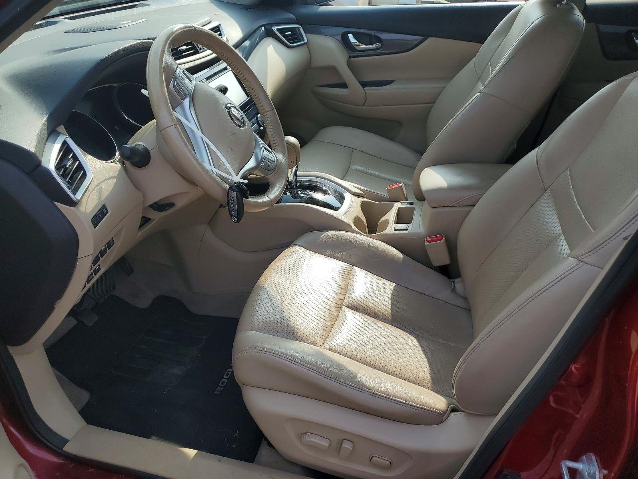 2015 Nissan Rogue Sl Red vin: 5N1AT2MV6FC770008