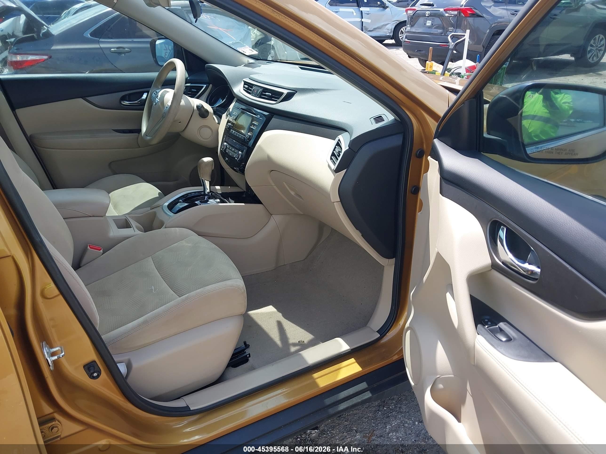 2015 Nissan Rogue Sv Orange vin: 5N1AT2MV6FC771367