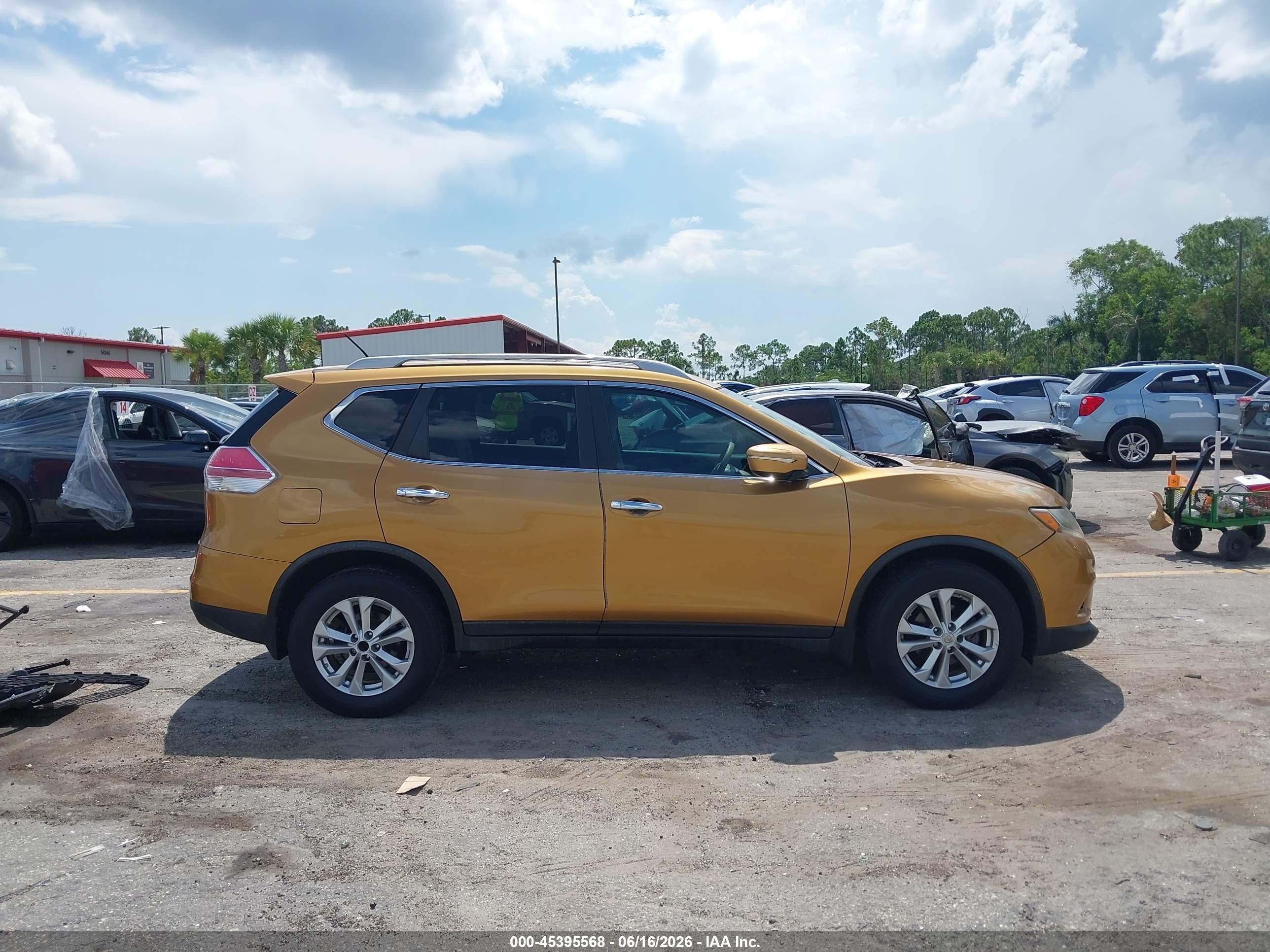 2015 Nissan Rogue Sv Orange vin: 5N1AT2MV6FC771367