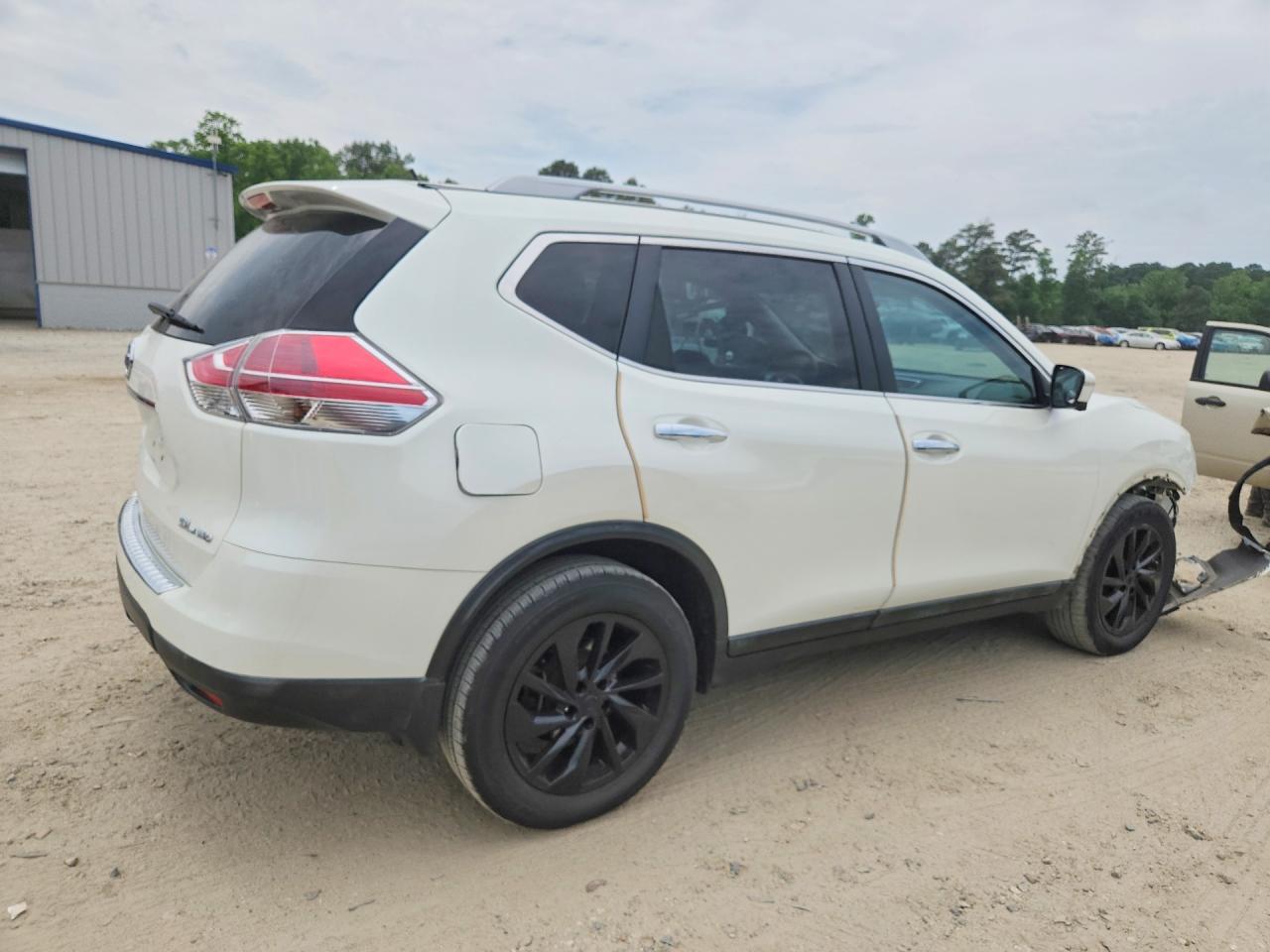 2015 Nissan Rogue Sl White vin: 5N1AT2MV6FC777590