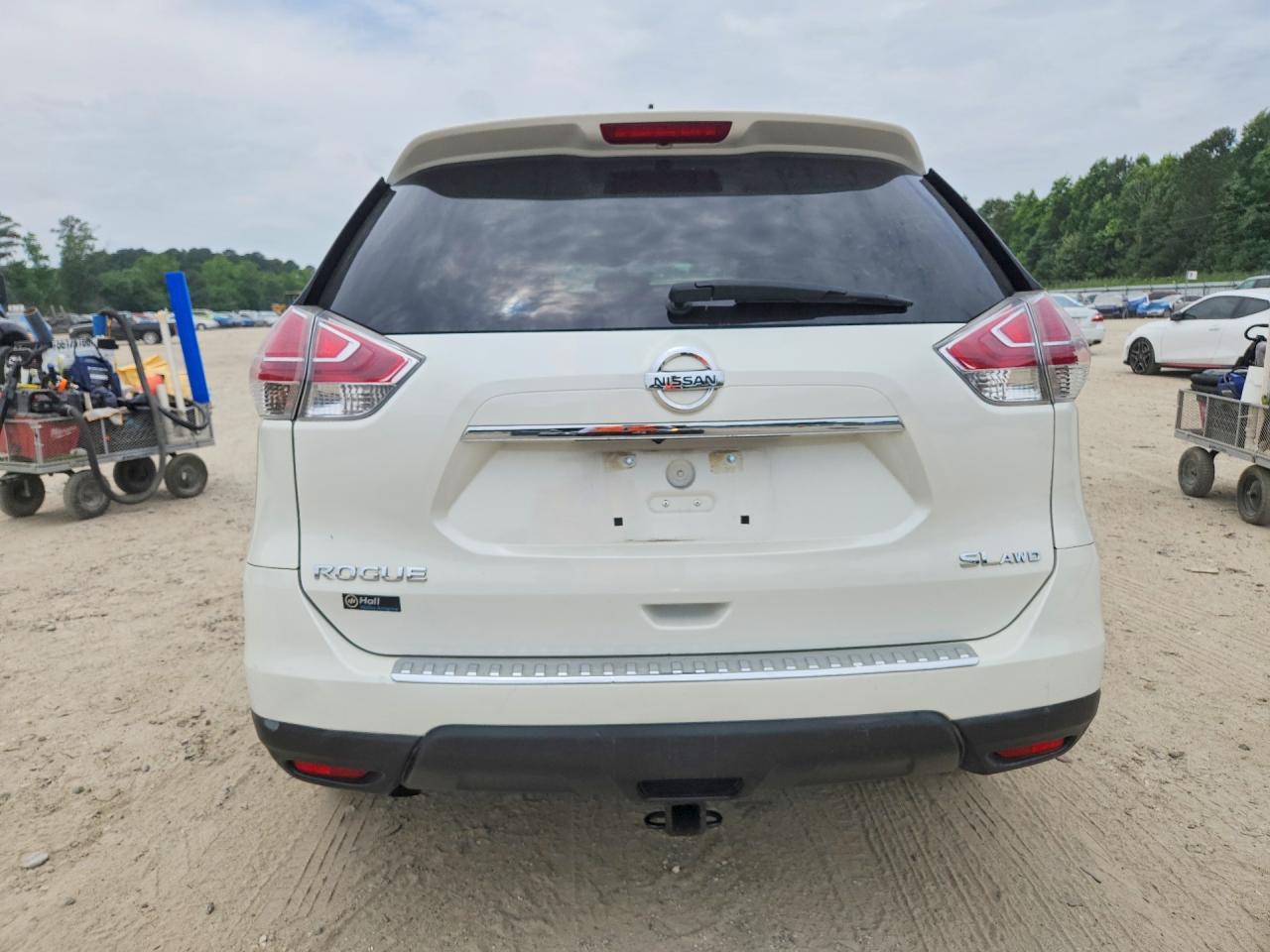 2015 Nissan Rogue Sl White vin: 5N1AT2MV6FC777590