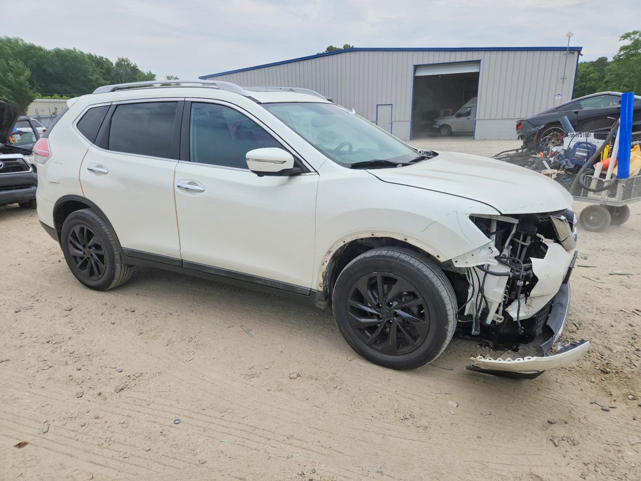 2015 Nissan Rogue Sl White vin: 5N1AT2MV6FC777590