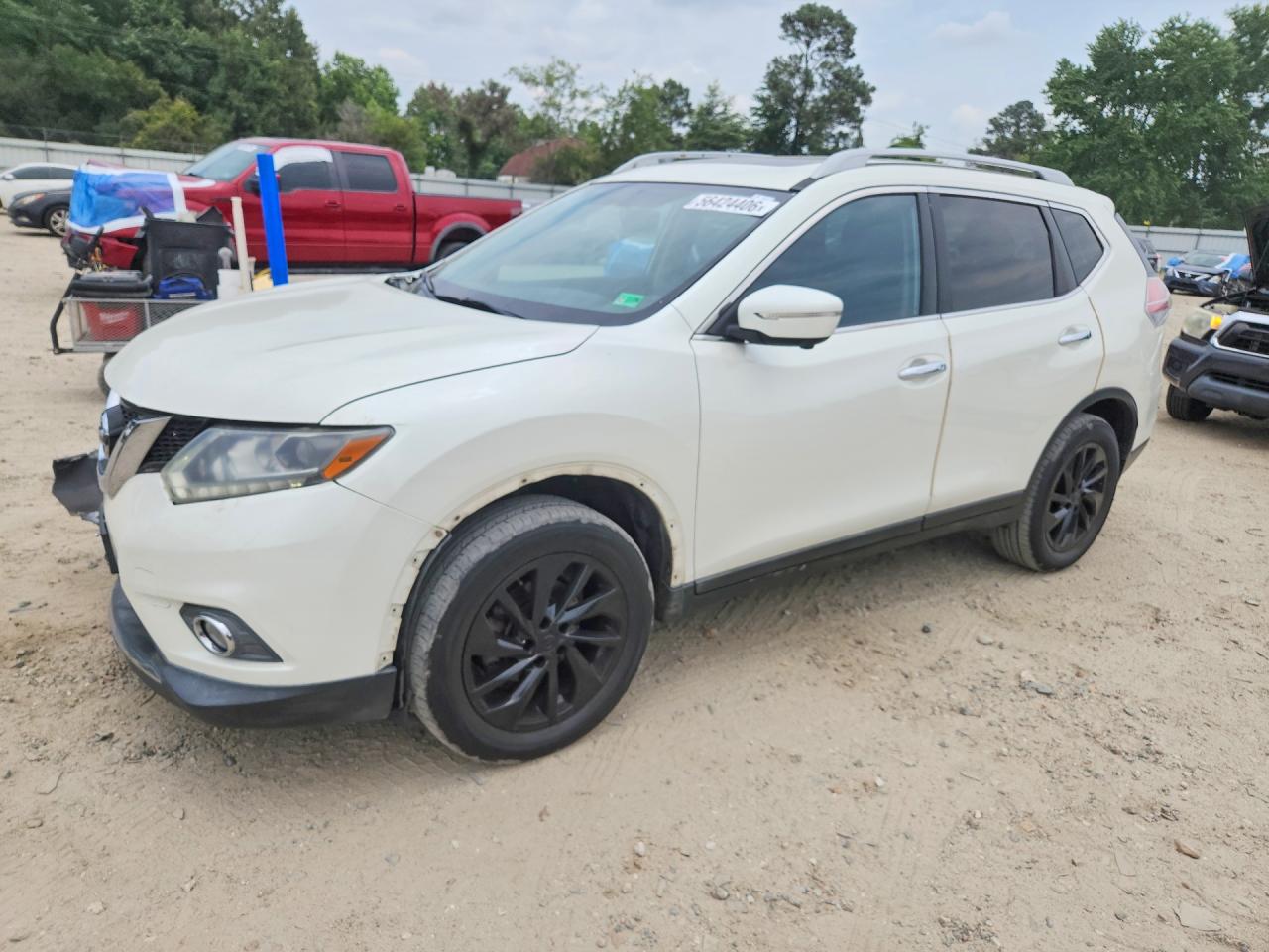 2015 Nissan Rogue Sl White vin: 5N1AT2MV6FC777590