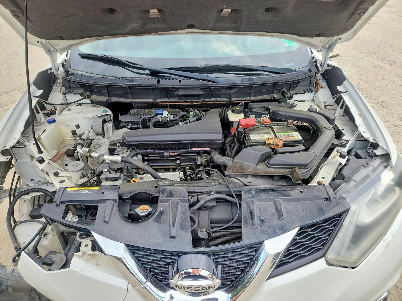 2015 Nissan Rogue Sl White vin: 5N1AT2MV6FC777590