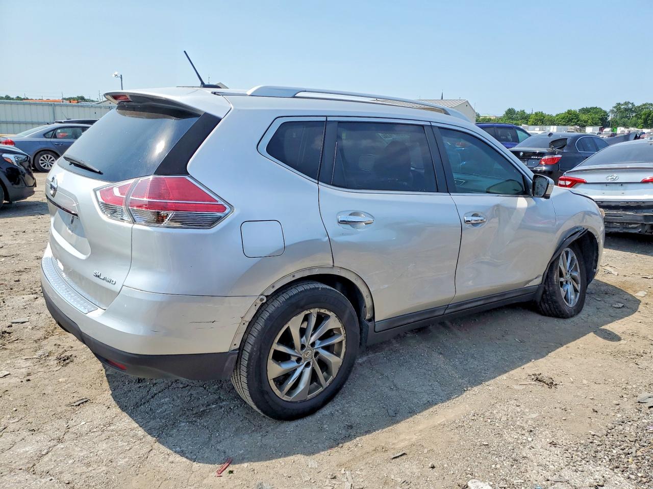 2015 Nissan Rogue Sl Silver vin: 5N1AT2MV6FC778660