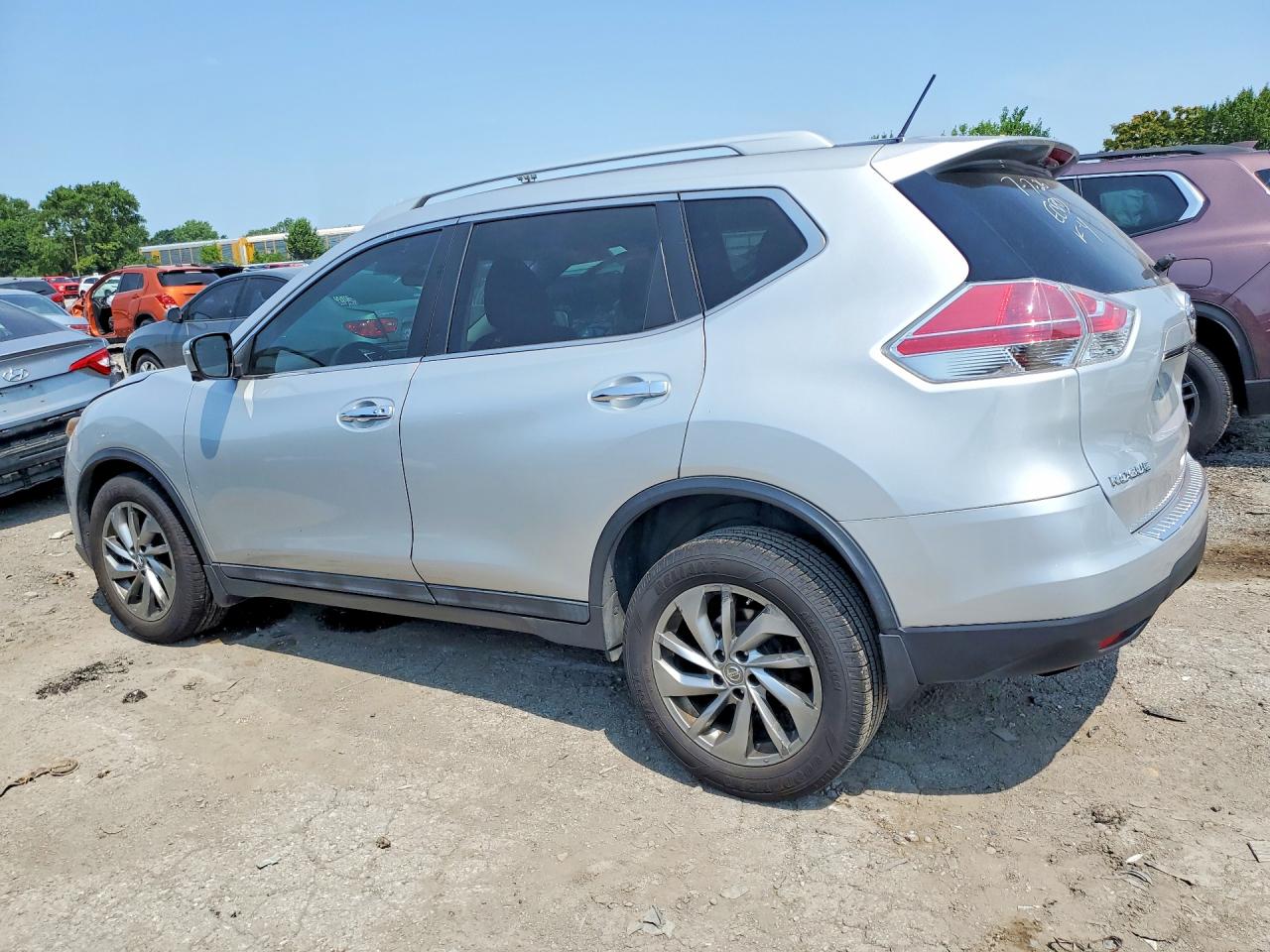 2015 Nissan Rogue Sl Silver vin: 5N1AT2MV6FC778660