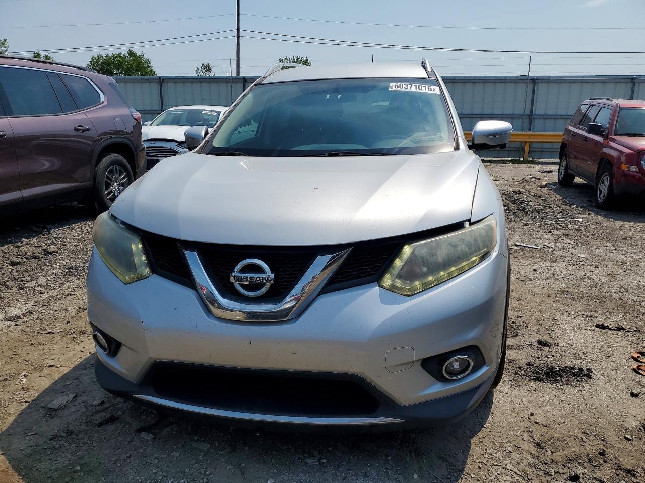 2015 Nissan Rogue Sl Silver vin: 5N1AT2MV6FC778660
