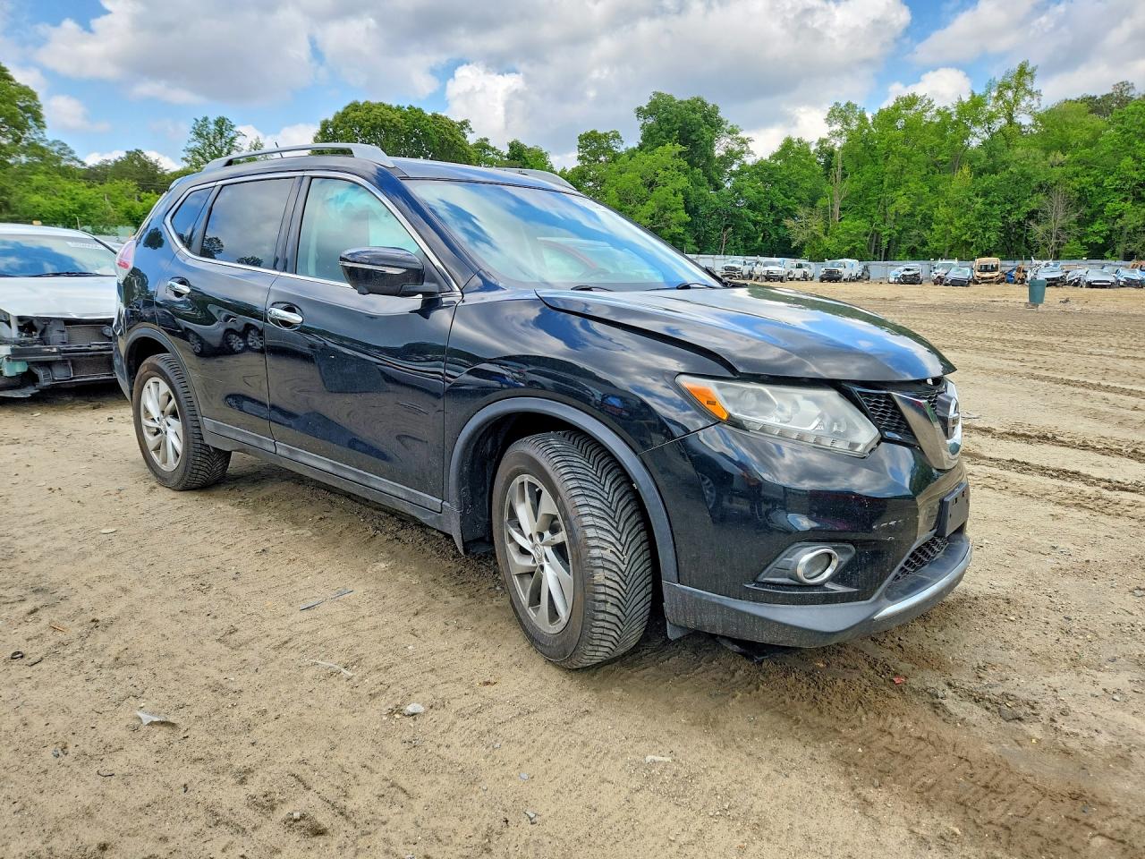 2015 Nissan Rogue Sl Black vin: 5N1AT2MV6FC779484