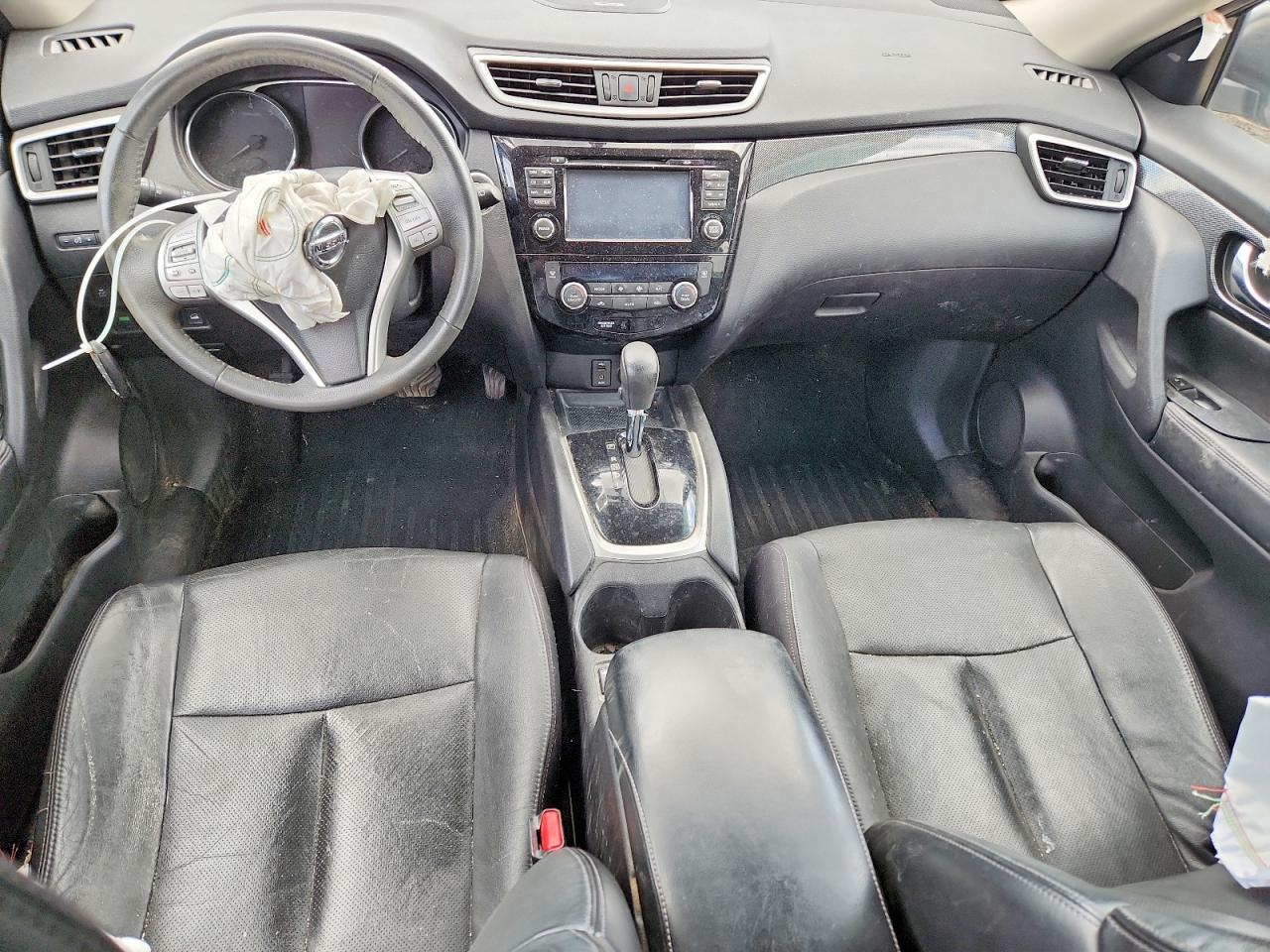 2015 Nissan Rogue Sl Black vin: 5N1AT2MV6FC779484