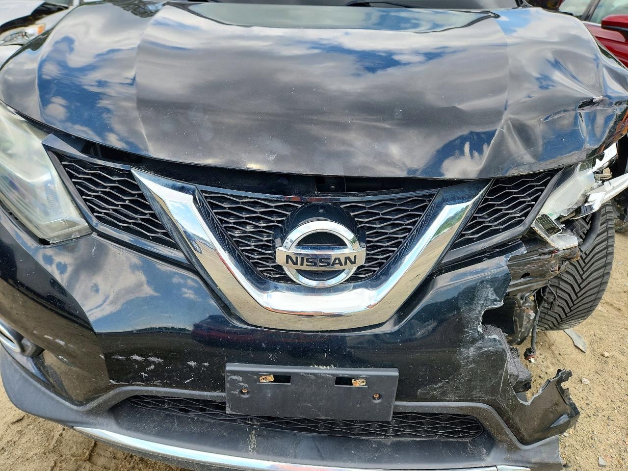 2015 Nissan Rogue Sl Black vin: 5N1AT2MV6FC779484