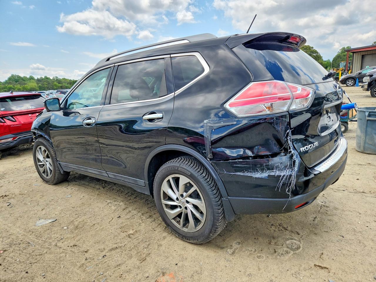 2015 Nissan Rogue Sl Black vin: 5N1AT2MV6FC779484