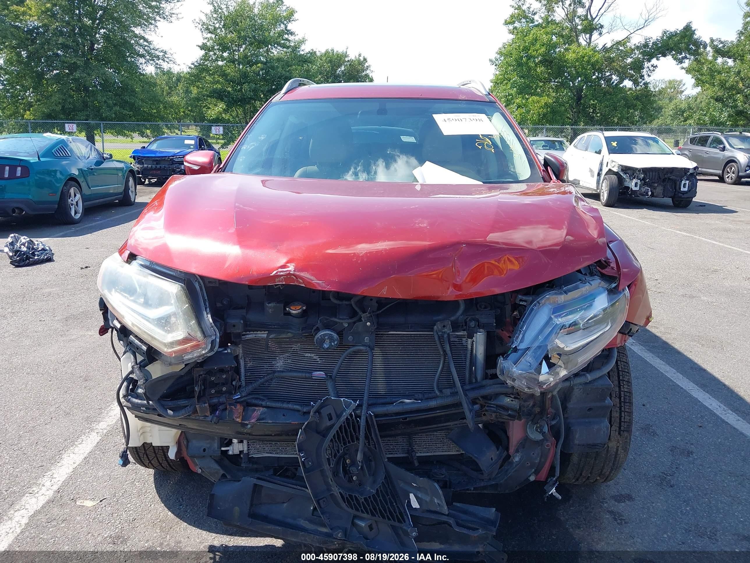 2015 Nissan Rogue Sl Красный vin: 5N1AT2MV6FC784359