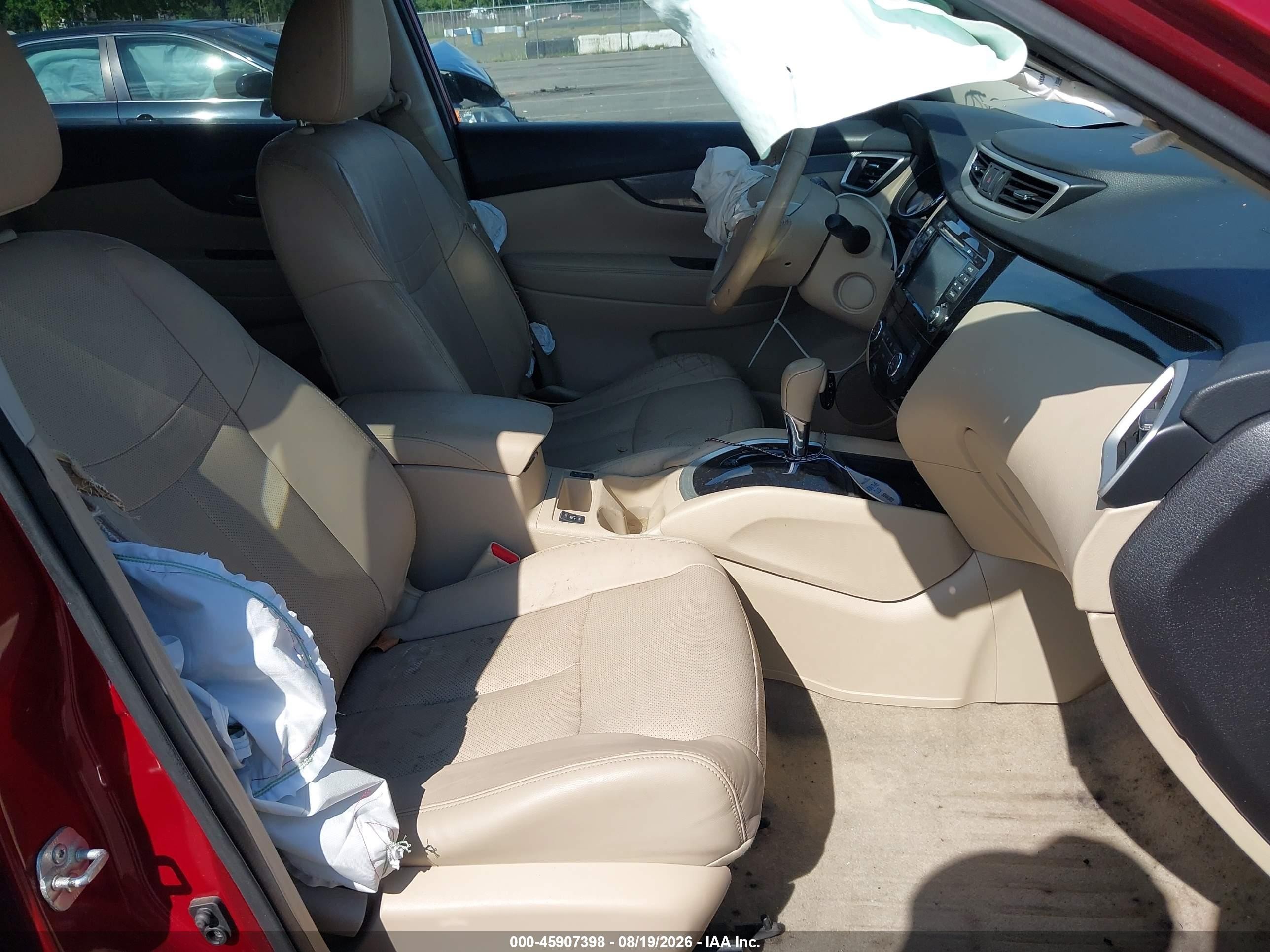 2015 Nissan Rogue Sl Красный vin: 5N1AT2MV6FC784359