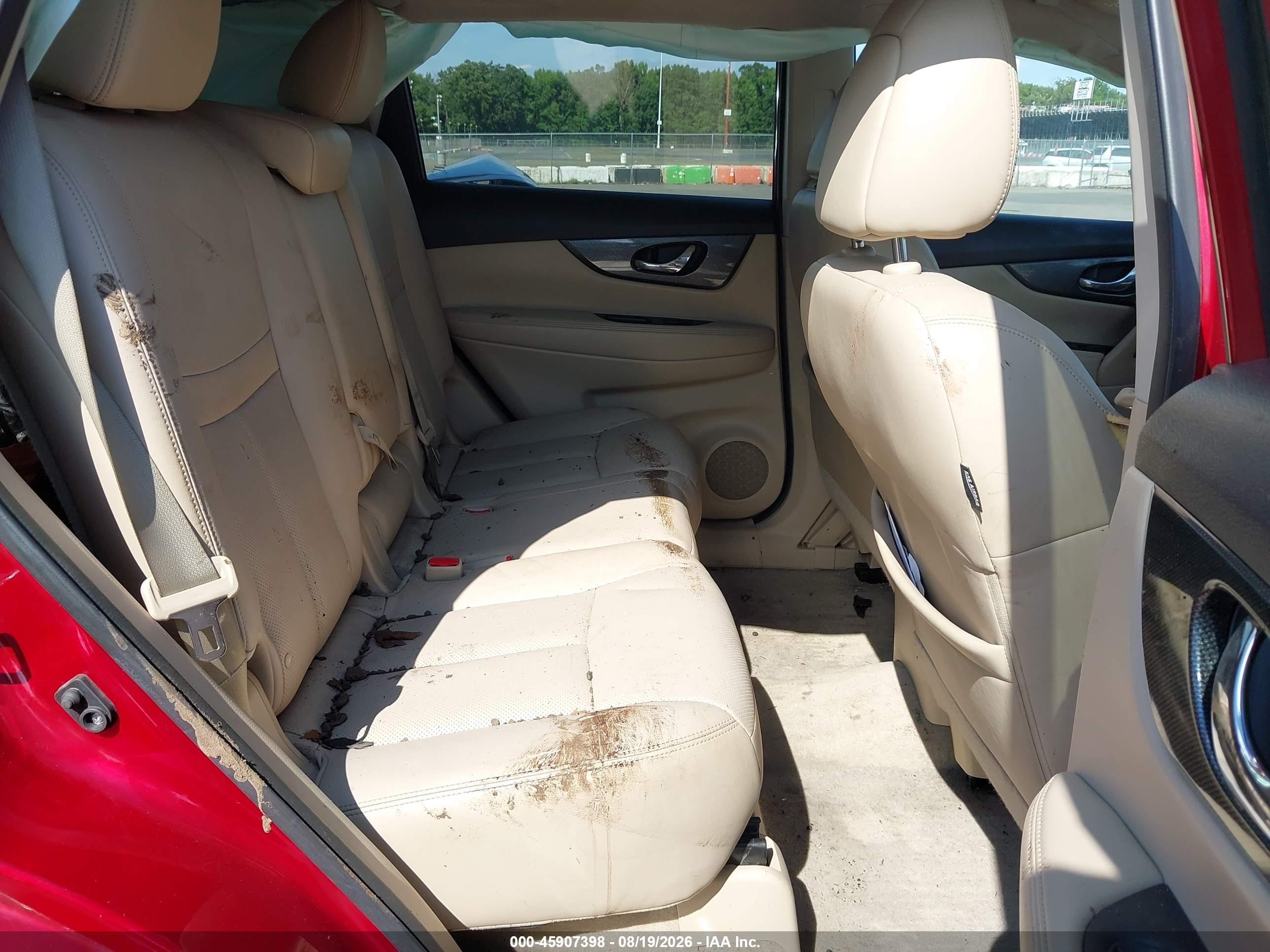 2015 Nissan Rogue Sl Красный vin: 5N1AT2MV6FC784359