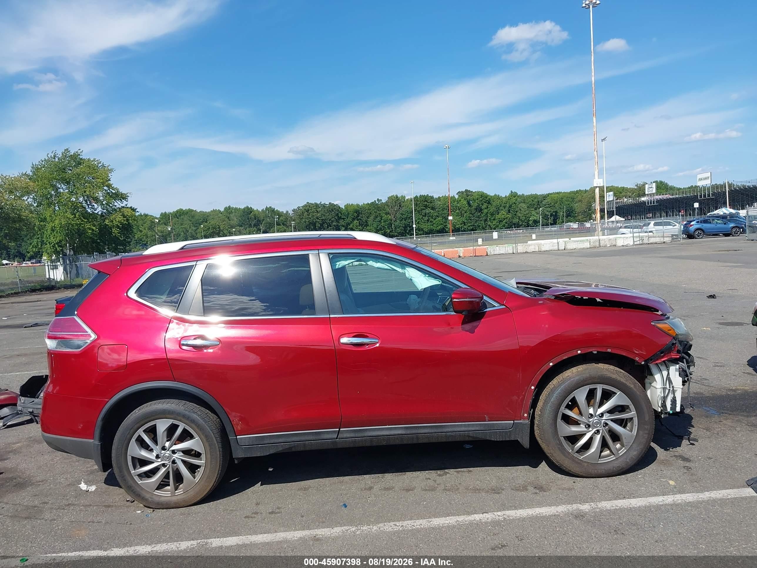 2015 Nissan Rogue Sl Красный vin: 5N1AT2MV6FC784359